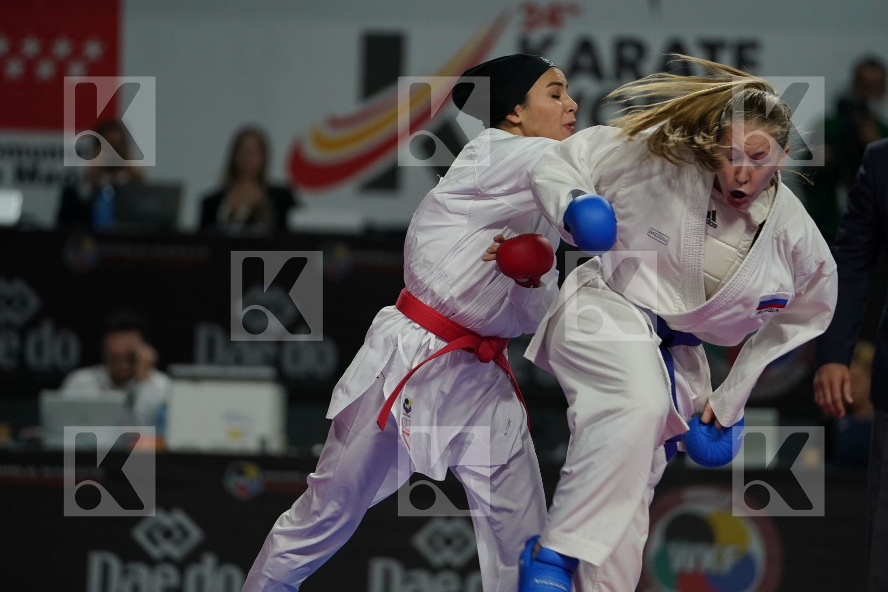 SARA BAHMANYAR (ISLAMIC REPUBLIC OF IRAN) vs TATIANA RYBALCHENKO (RUSSIAN FEDERATION) in Senior Kumite -50 Kg - Bronze bout
