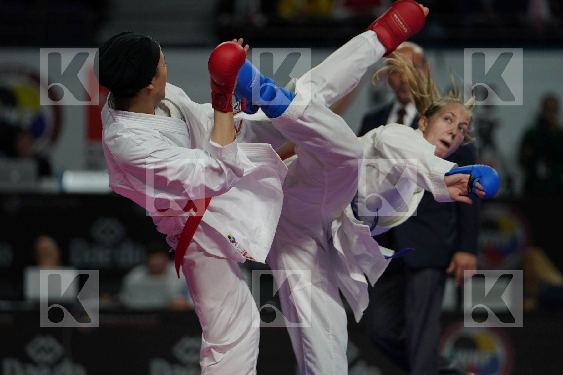 SARA BAHMANYAR (ISLAMIC REPUBLIC OF IRAN) vs TATIANA RYBALCHENKO (RUSSIAN FEDERATION) in Senior Kumite -50 Kg - Bronze bout