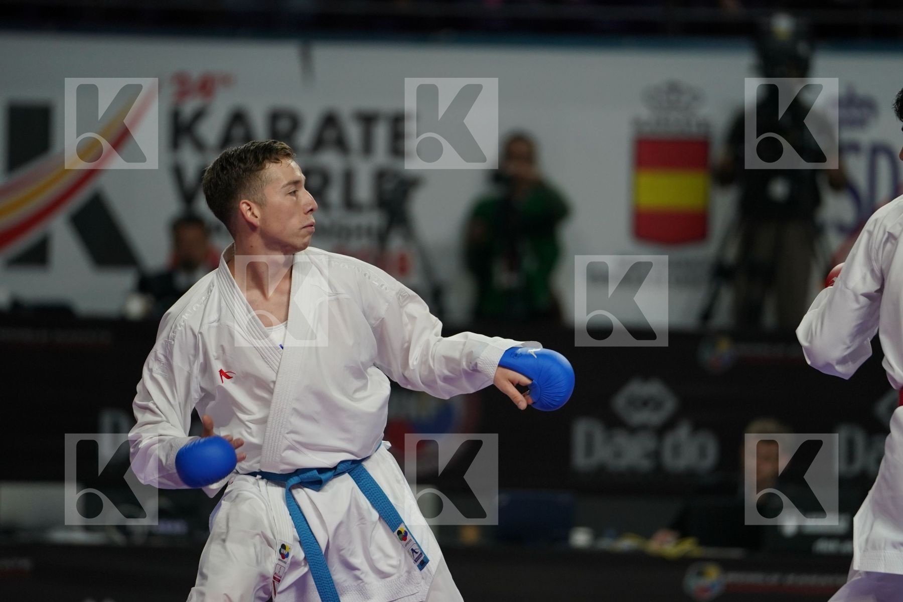 ABDEL RAHMAN ALMASATFA (JORDAN) vs CAMILO VELOZO (CHILE) in Senior Kumite -67 Kg - Bronze bout