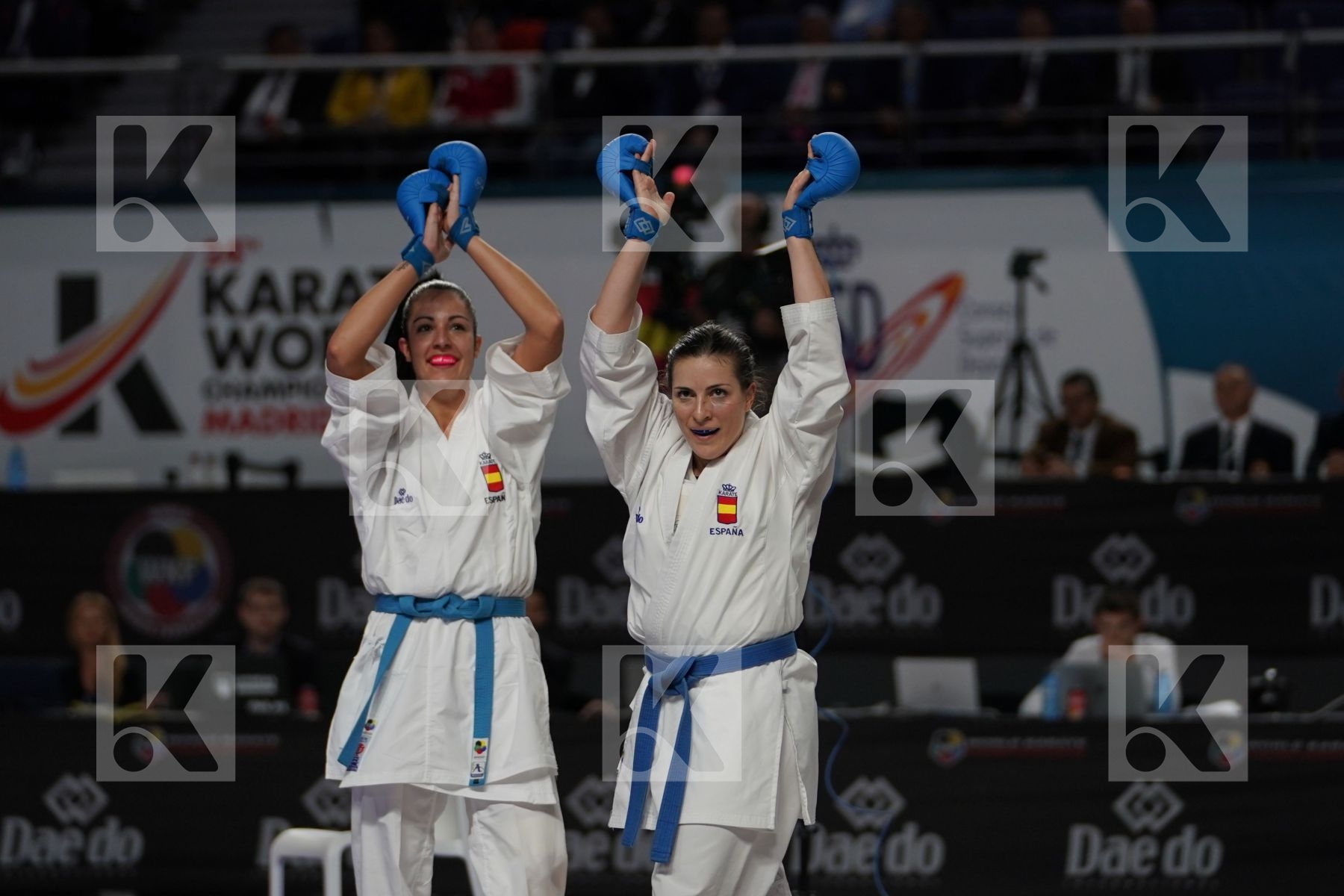 Spain (Ferrer_Garcia, Palacio_Gonzalez, Torres_Garcia, Vizcaino_Gonzalez) in Senior Team Female Kumite - Bronze bout