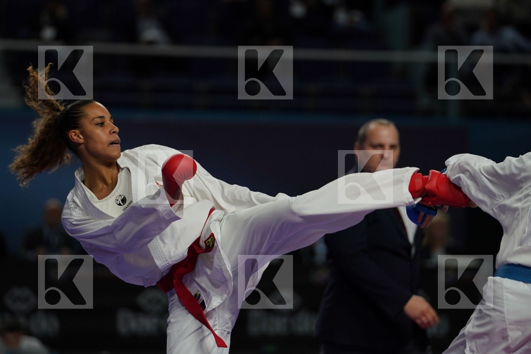 Switzerland (BRUEDERLIN, KORNFELD, QUIRICI, RADJENOVIC) vs EGYPT (ABDELAZIZ, ABOUEL_YAZED, AHMED, LOTFY) in Senior Team Female Kata - Bronze bout