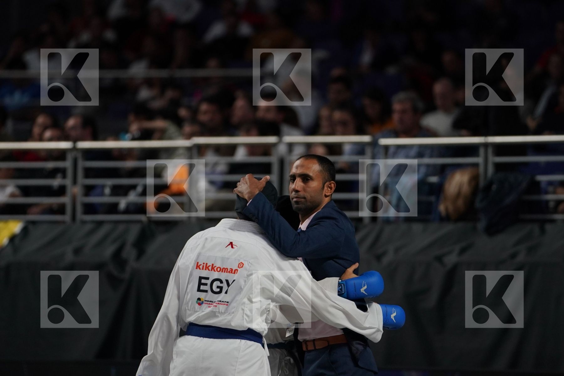 Switzerland (BRUEDERLIN, KORNFELD, QUIRICI, RADJENOVIC) vs EGYPT (ABDELAZIZ, ABOUEL_YAZED, AHMED, LOTFY) in Senior Team Female Kata - Bronze bout