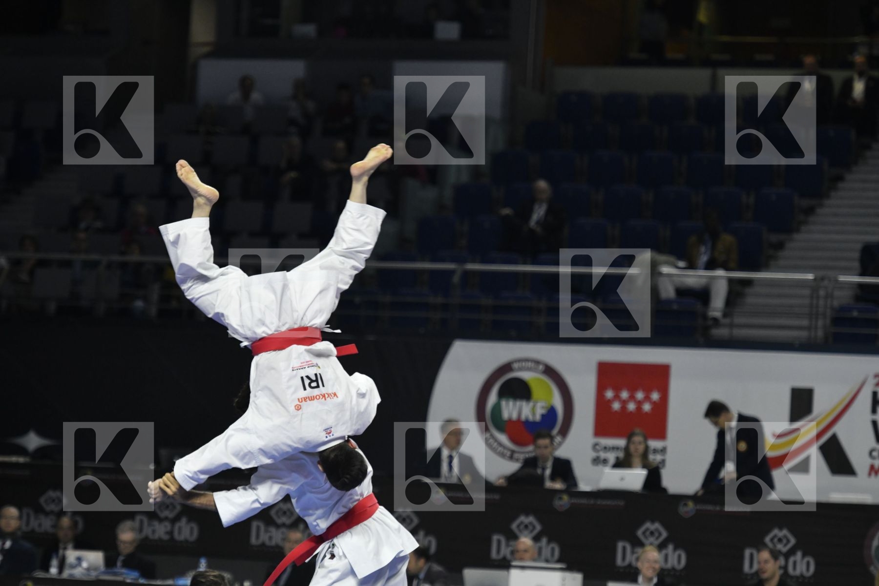 IRAN (DELIKHOUN, SHAHRJERDI, ZAND) vs TURKEY (DURAN, GOKTAS, SOFUOGLU) in Senior Team Male Kata - Bronze bout