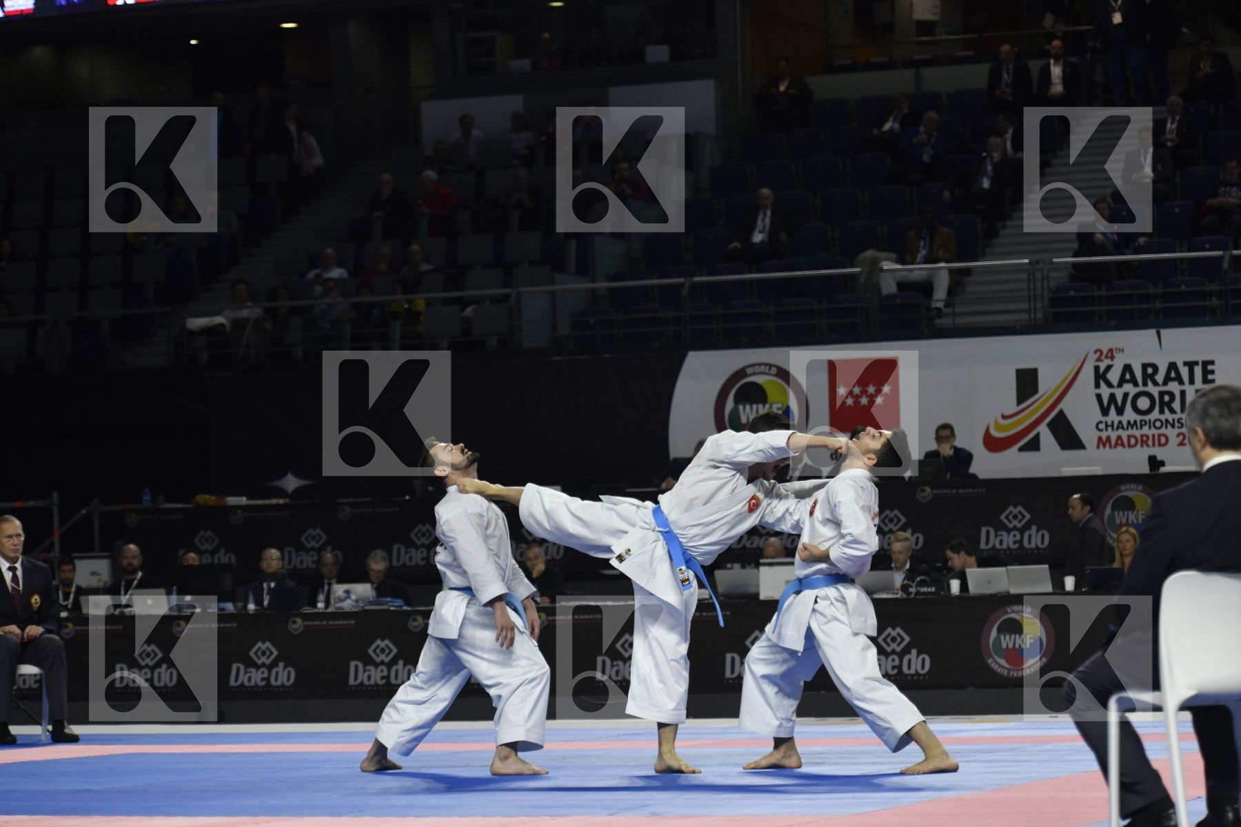 IRAN (DELIKHOUN, SHAHRJERDI, ZAND) vs TURKEY (DURAN, GOKTAS, SOFUOGLU) in Senior Team Male Kata - Bronze bout