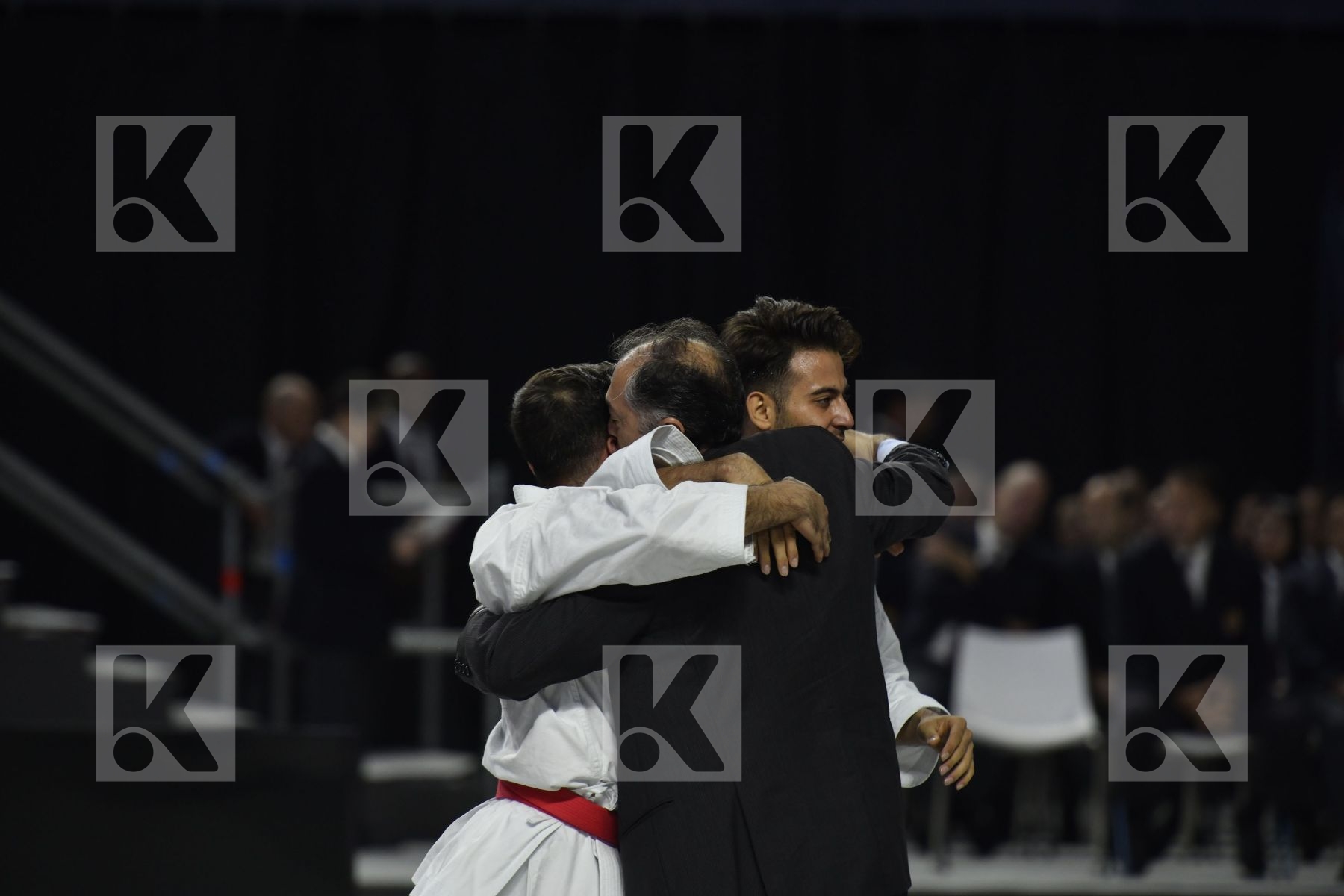 IRAN (DELIKHOUN, SHAHRJERDI, ZAND) vs TURKEY (DURAN, GOKTAS, SOFUOGLU) in Senior Team Male Kata - Bronze bout