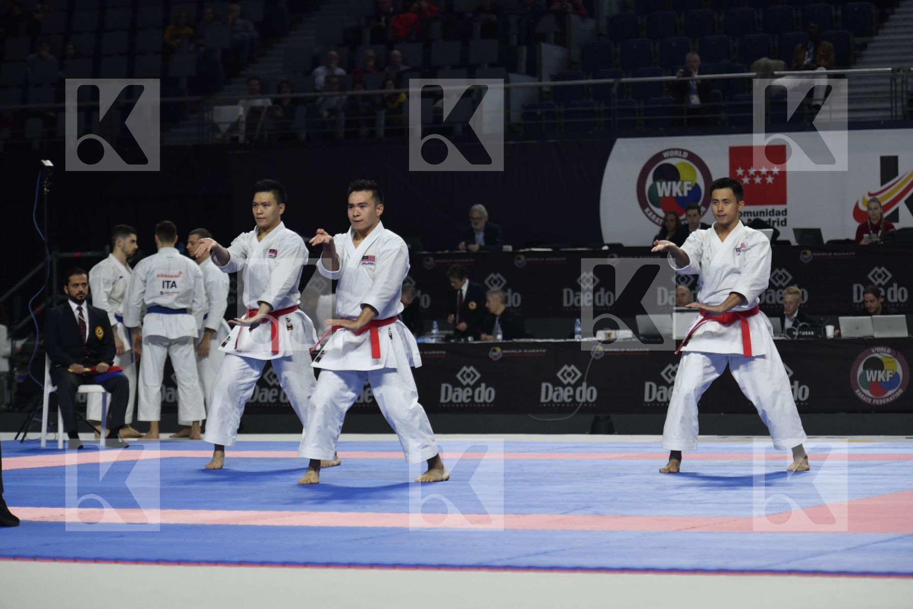 MALAYSIA (HOE, LEONG, OH THENG WEI) vs ITALY (GALLO, IODICE, PANAGIA) in Senior Team Male Kata - Bronze bout