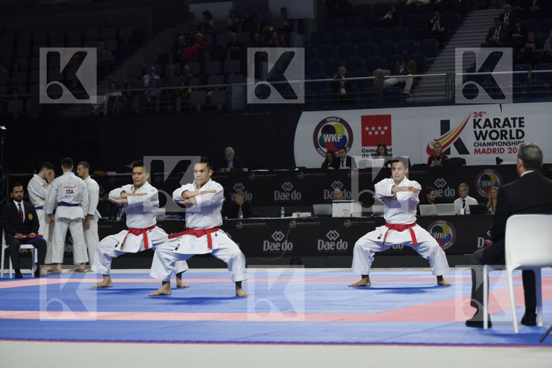 MALAYSIA (HOE, LEONG, OH THENG WEI) vs ITALY (GALLO, IODICE, PANAGIA) in Senior Team Male Kata - Bronze bout
