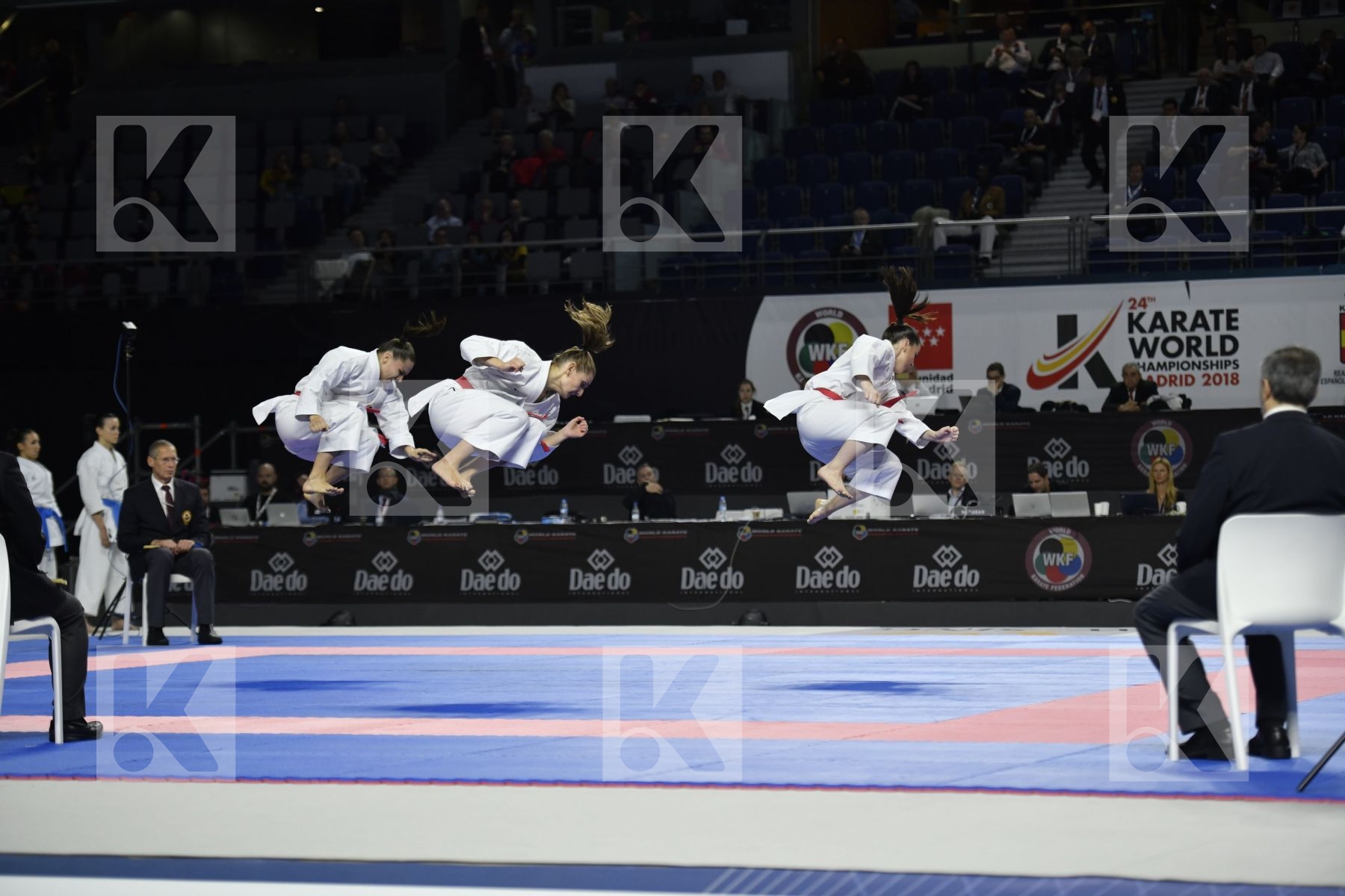 SERBIA (DJURDJEVIC, MATICKI, PIPERIN) vs ITALY (BATTAGLIA, D'ONOFRIO, PEZZETTI) in Senior Team Female Kata - Bronze bout