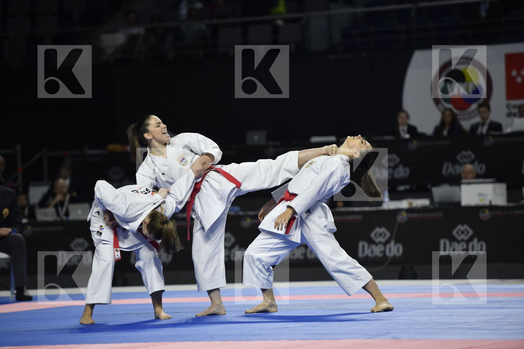 SERBIA (DJURDJEVIC, MATICKI, PIPERIN) vs ITALY (BATTAGLIA, D'ONOFRIO, PEZZETTI) in Senior Team Female Kata - Bronze bout