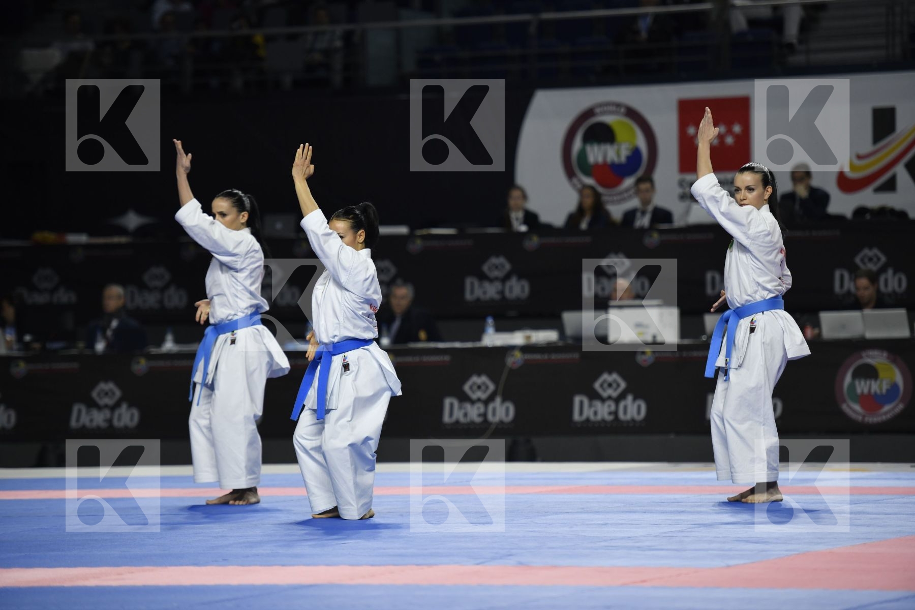 SERBIA (DJURDJEVIC, MATICKI, PIPERIN) vs ITALY (BATTAGLIA, D'ONOFRIO, PEZZETTI) in Senior Team Female Kata - Bronze bout