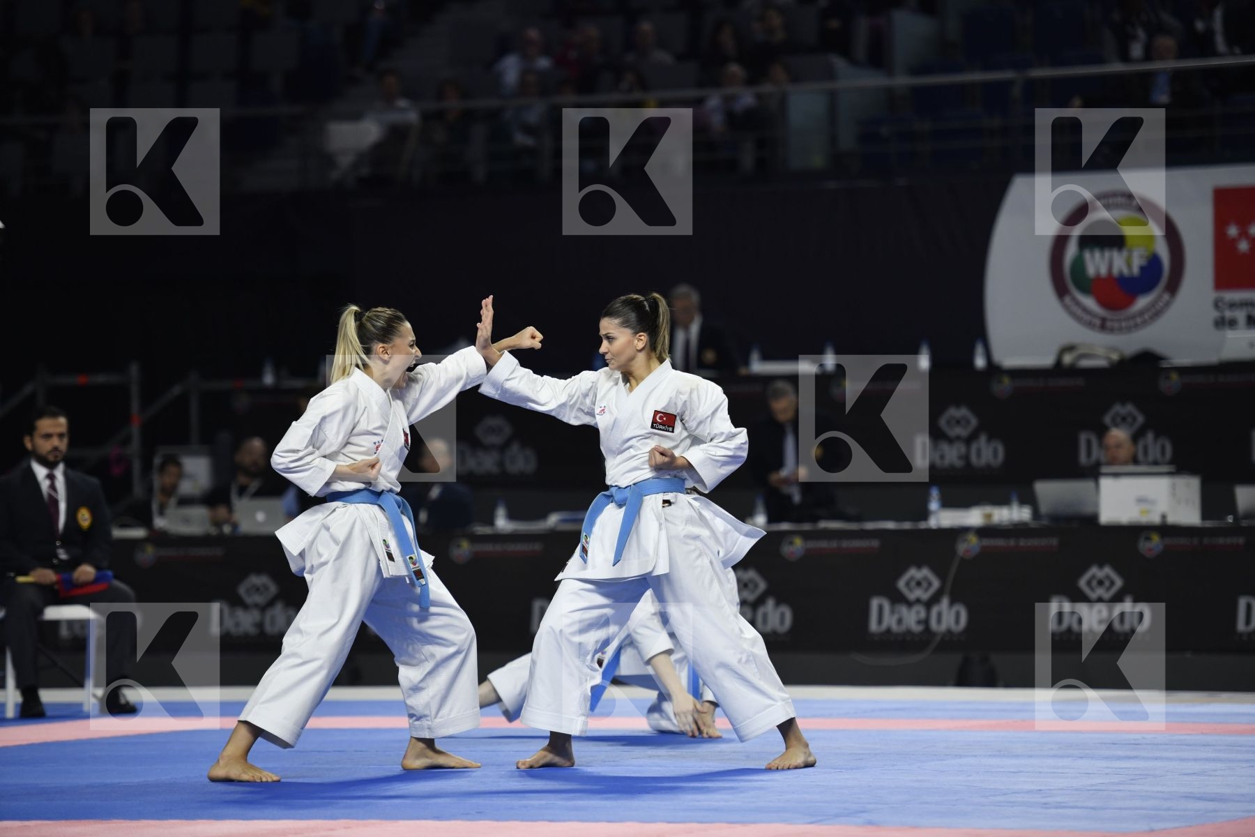 RUSSIAN FEDERATION (KOTLYAROVA, TROITSKAYA, ZOTOVA) vs TURKEY (ELTEMUR, KUSMUS, SOFUOGLU) in Senior Team Female Kata - Bronze bout