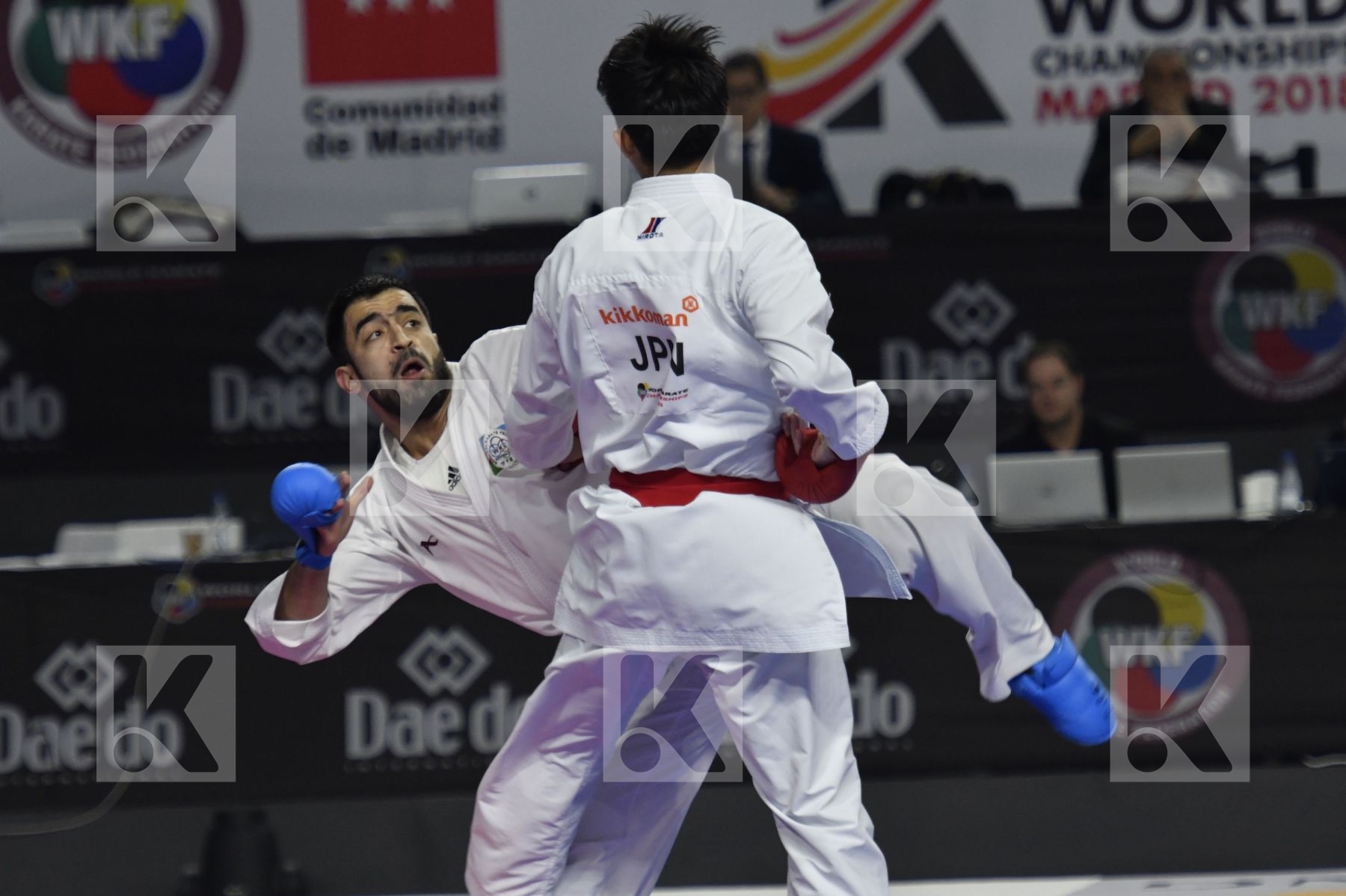 JAPAN (ANDO, ARAGA, KAGAWA, MORI, NISHIMURA, SAKIYAMA, SHIMADA) vs AZERBAIJAN (ABDULLAYEV, AGHALARZADE, AGHAYEV, ATAMOV, GURBANLI, HASANOV, HASANOV) in Senior Team Male Kumite - Bronze bout