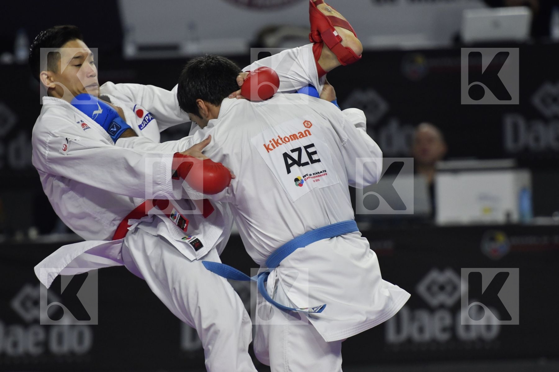 JAPAN (ANDO, ARAGA, KAGAWA, MORI, NISHIMURA, SAKIYAMA, SHIMADA) vs AZERBAIJAN (ABDULLAYEV, AGHALARZADE, AGHAYEV, ATAMOV, GURBANLI, HASANOV, HASANOV) in Senior Team Male Kumite - Bronze bout