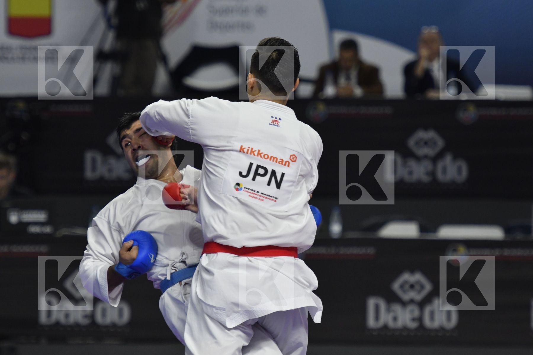 JAPAN (ANDO, ARAGA, KAGAWA, MORI, NISHIMURA, SAKIYAMA, SHIMADA) vs AZERBAIJAN (ABDULLAYEV, AGHALARZADE, AGHAYEV, ATAMOV, GURBANLI, HASANOV, HASANOV) in Senior Team Male Kumite - Bronze bout