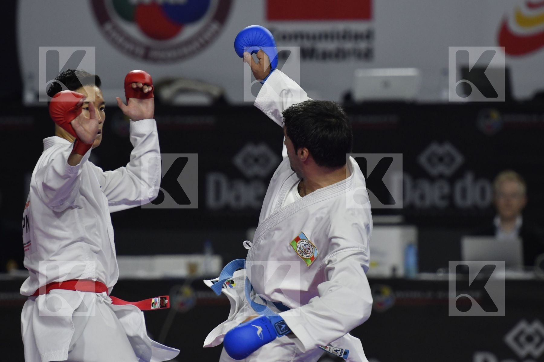 JAPAN (ANDO, ARAGA, KAGAWA, MORI, NISHIMURA, SAKIYAMA, SHIMADA) vs AZERBAIJAN (ABDULLAYEV, AGHALARZADE, AGHAYEV, ATAMOV, GURBANLI, HASANOV, HASANOV) in Senior Team Male Kumite - Bronze bout