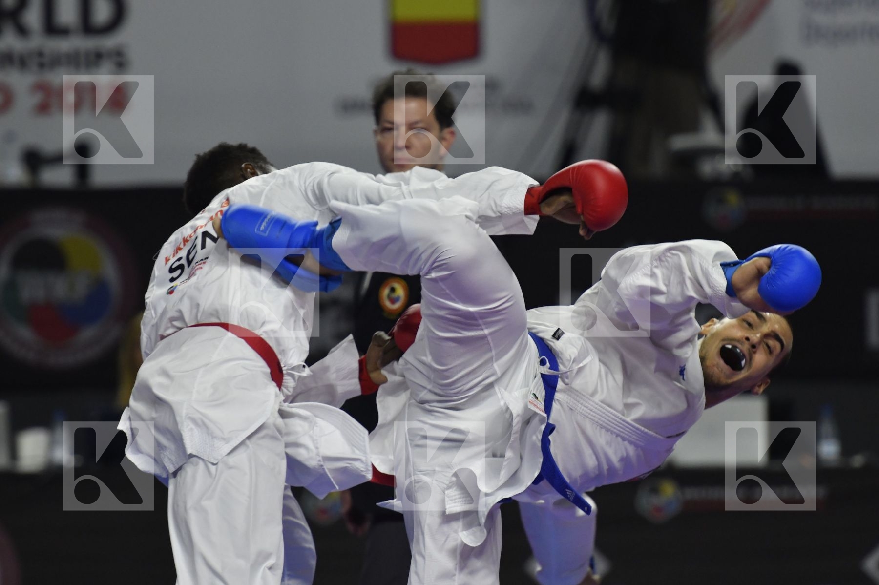 SENEGAL (CISSE, DIOP, GUEYE, MBAYE, NDOUR, SENE) vs ITALY (EL SHARABY, JENDOUBI, MAESTRI, MARESCA, MARINO, MARTINA, MINARDI) in Senior Team Male Kumite - Bronze bout