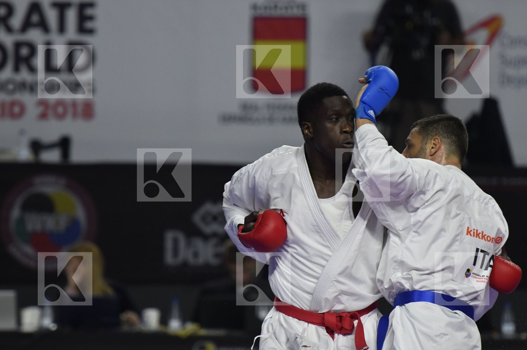 SENEGAL (CISSE, DIOP, GUEYE, MBAYE, NDOUR, SENE) vs ITALY (EL SHARABY, JENDOUBI, MAESTRI, MARESCA, MARINO, MARTINA, MINARDI) in Senior Team Male Kumite - Bronze bout