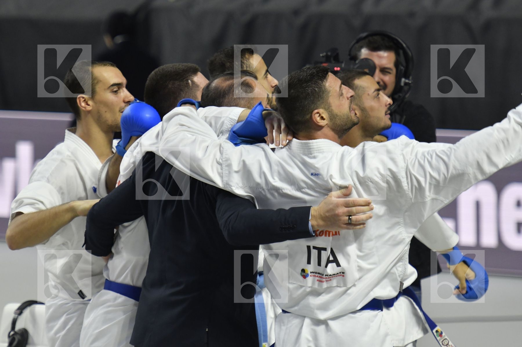 SENEGAL (CISSE, DIOP, GUEYE, MBAYE, NDOUR, SENE) vs ITALY (EL SHARABY, JENDOUBI, MAESTRI, MARESCA, MARINO, MARTINA, MINARDI) in Senior Team Male Kumite - Bronze bout