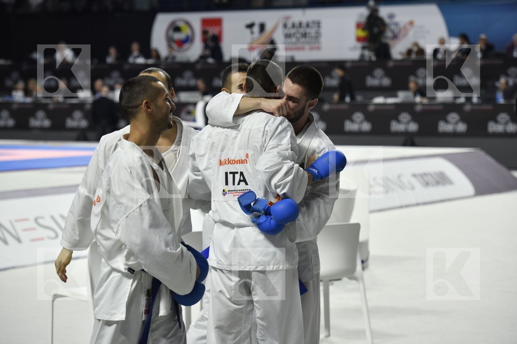 SENEGAL (CISSE, DIOP, GUEYE, MBAYE, NDOUR, SENE) vs ITALY (EL SHARABY, JENDOUBI, MAESTRI, MARESCA, MARINO, MARTINA, MINARDI) in Senior Team Male Kumite - Bronze bout