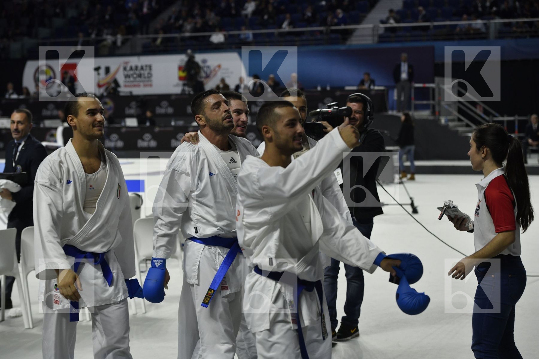SENEGAL (CISSE, DIOP, GUEYE, MBAYE, NDOUR, SENE) vs ITALY (EL SHARABY, JENDOUBI, MAESTRI, MARESCA, MARINO, MARTINA, MINARDI) in Senior Team Male Kumite - Bronze bout