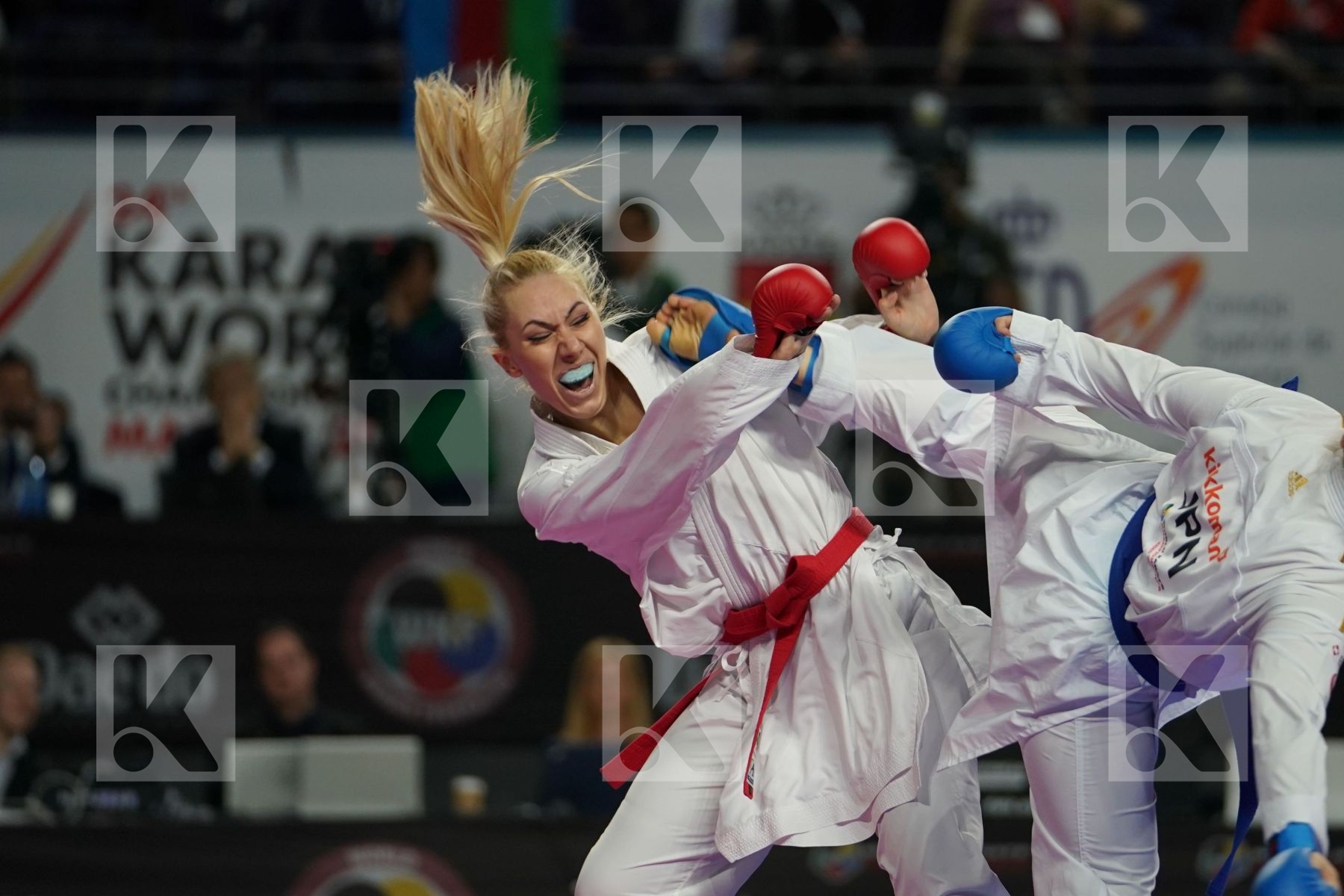ELENI CHATZILIADOU (GREECE) vs AYUMI UEKUSA (JAPAN) in Senior Kumite 68+ Kg - Final bout