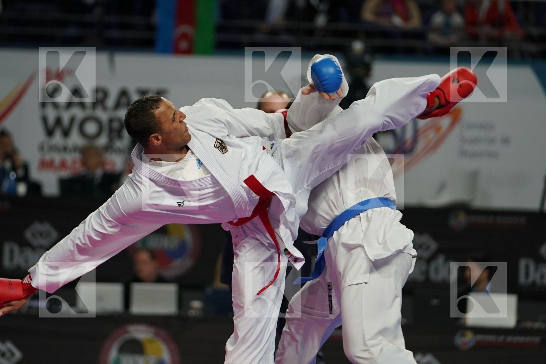 JONATHAN HORNE (GERMANY) vs SAJAD GANJZADEH (ISLAMIC REPUBLIC OF IRAN) in Senior Kumite 84+ Kg - Final bout
