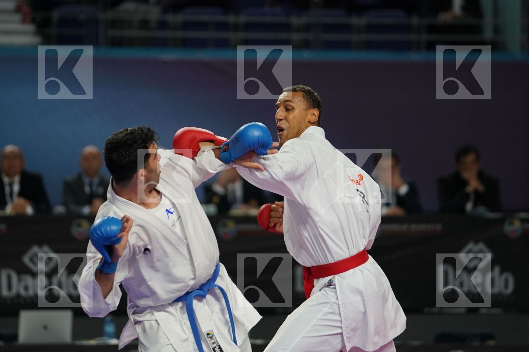 JONATHAN HORNE (GERMANY) vs SAJAD GANJZADEH (ISLAMIC REPUBLIC OF IRAN) in Senior Kumite 84+ Kg - Final bout