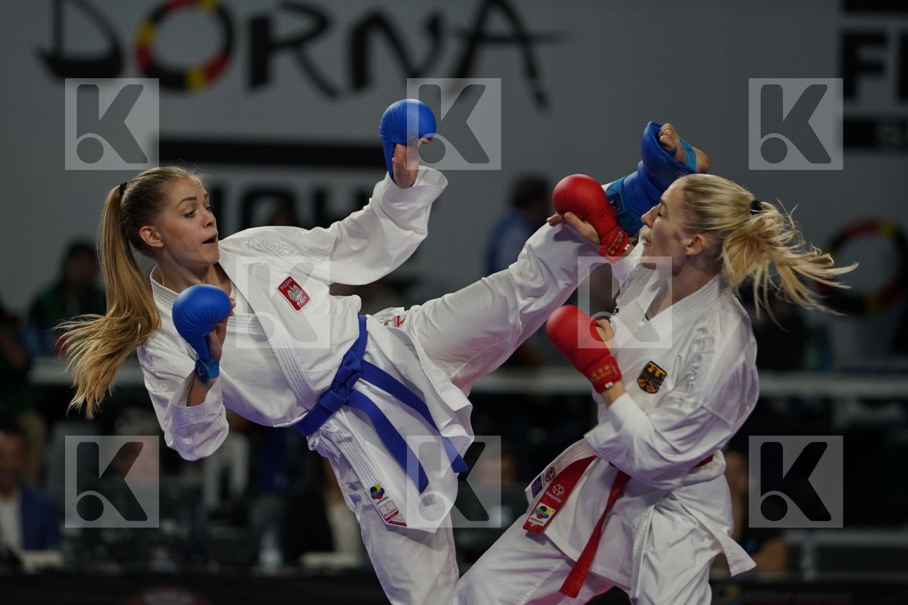 JANA BITSCH (GERMANY) vs DOROTA BANASZCZYK (POLAND) in Senior Kumite -55 Kg - Final bout