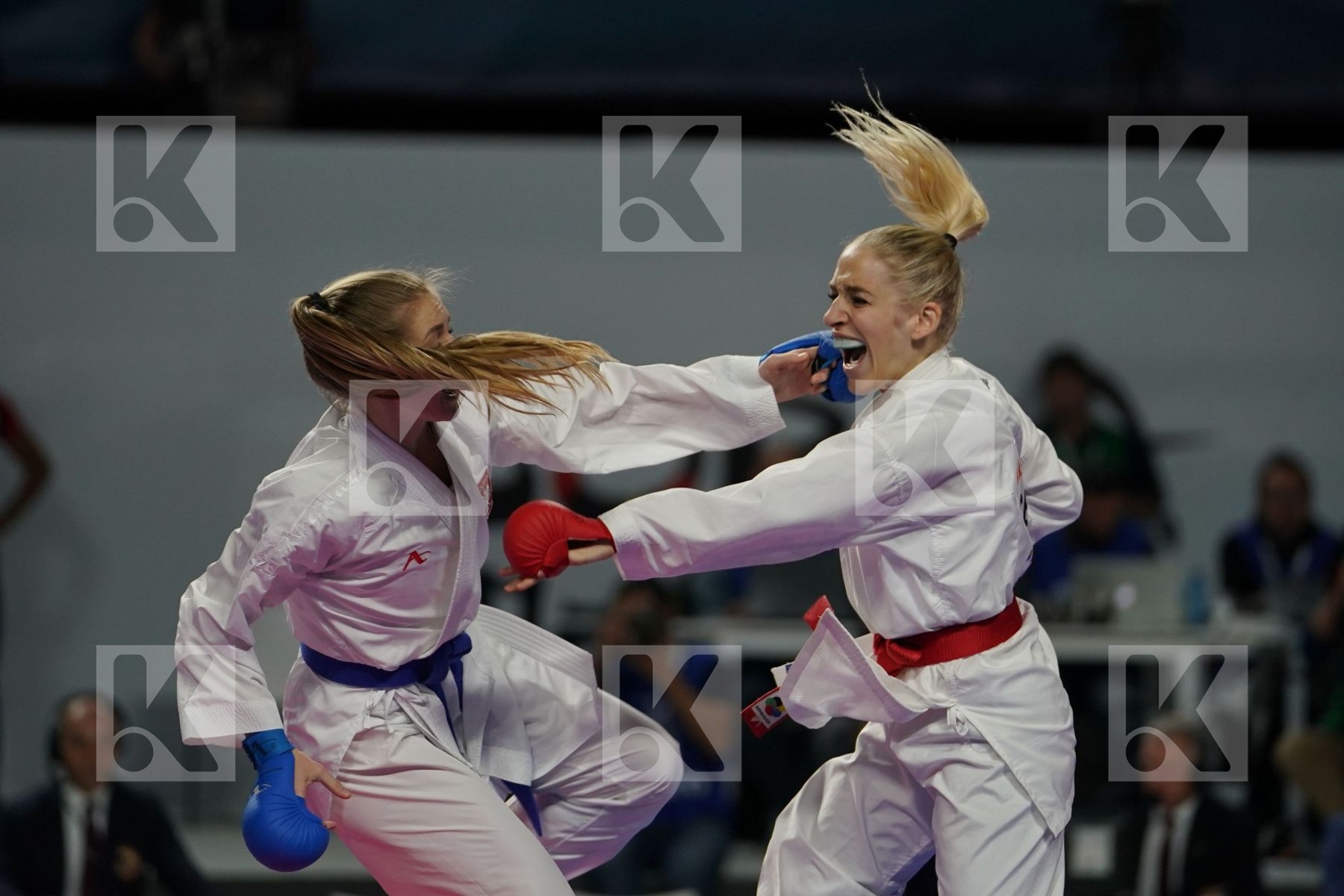 JANA BITSCH (GERMANY) vs DOROTA BANASZCZYK (POLAND) in Senior Kumite -55 Kg - Final bout