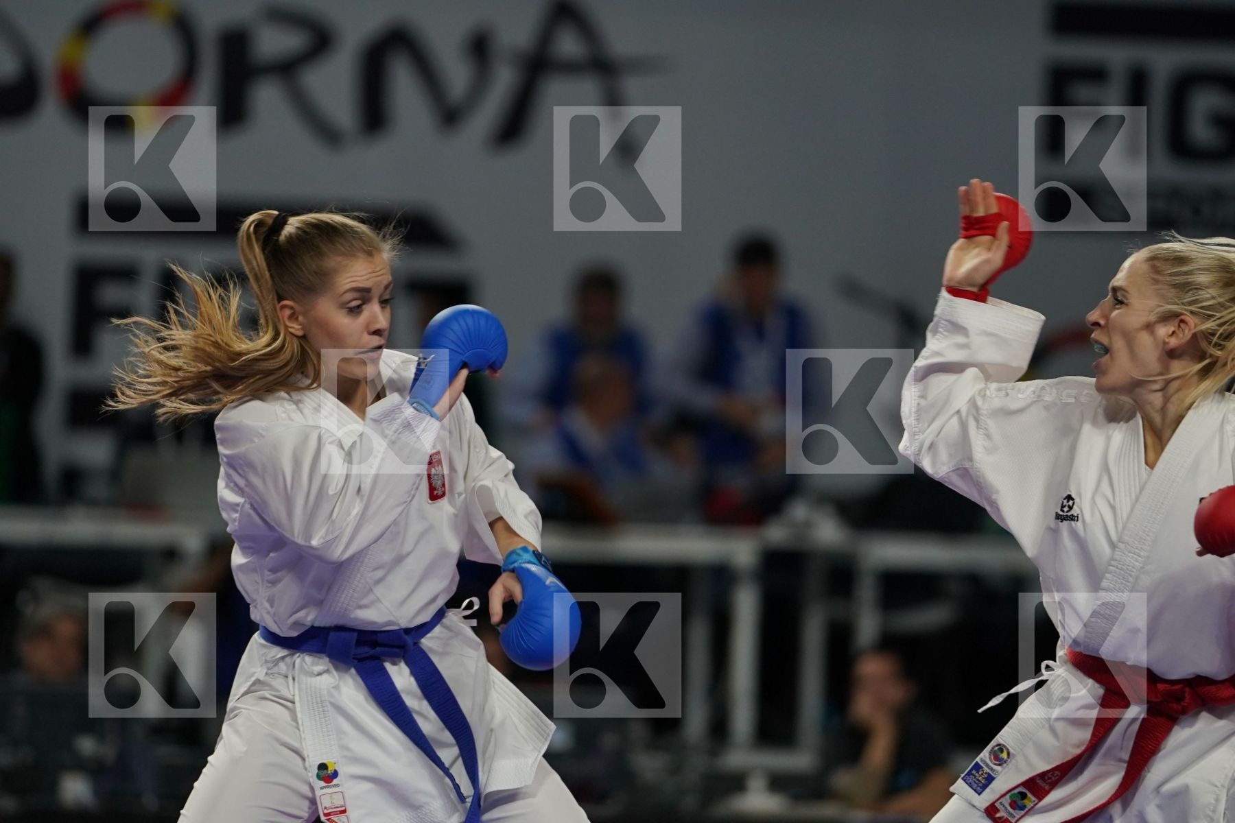 JANA BITSCH (GERMANY) vs DOROTA BANASZCZYK (POLAND) in Senior Kumite -55 Kg - Final bout