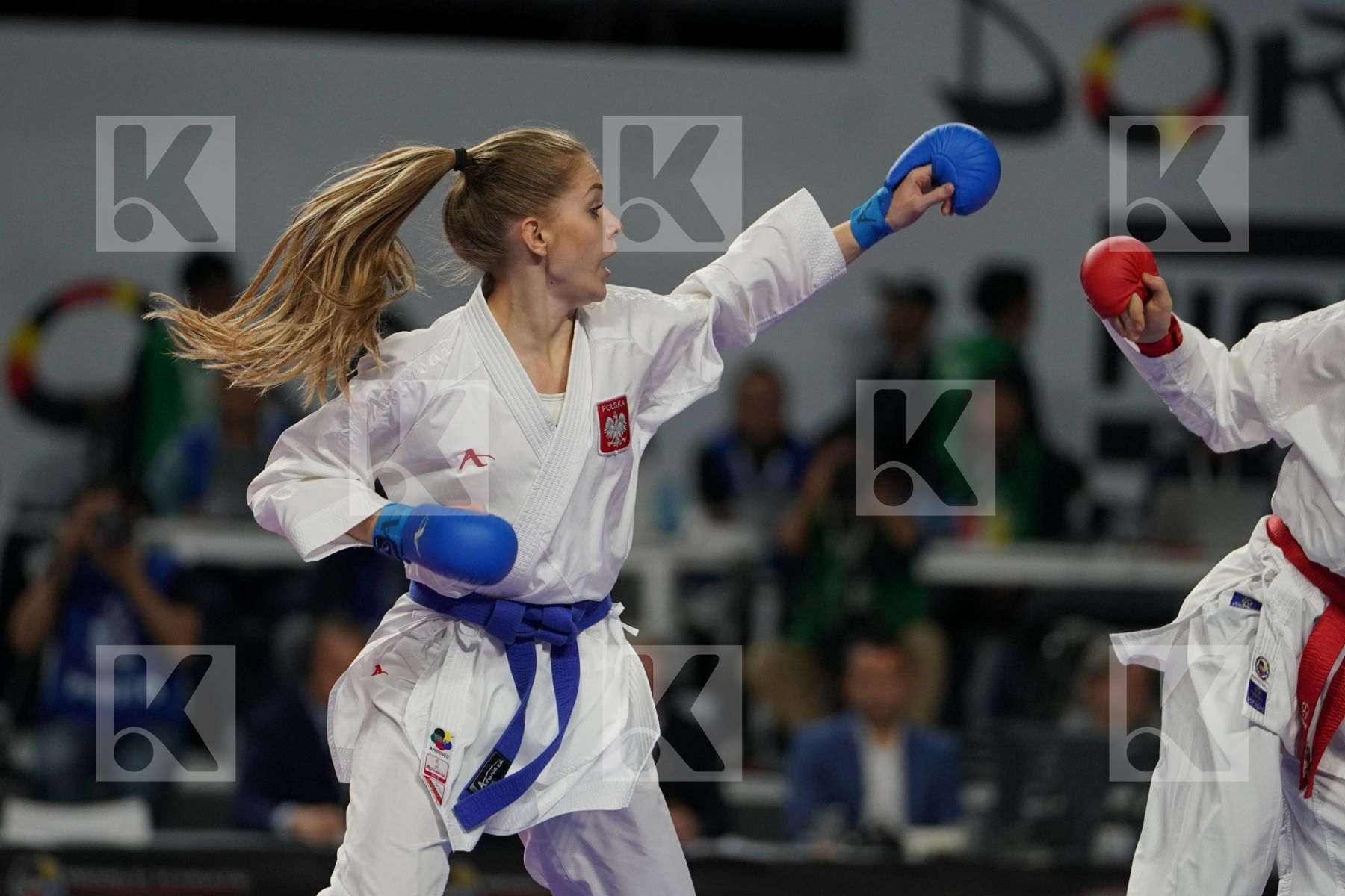JANA BITSCH (GERMANY) vs DOROTA BANASZCZYK (POLAND) in Senior Kumite -55 Kg - Final bout