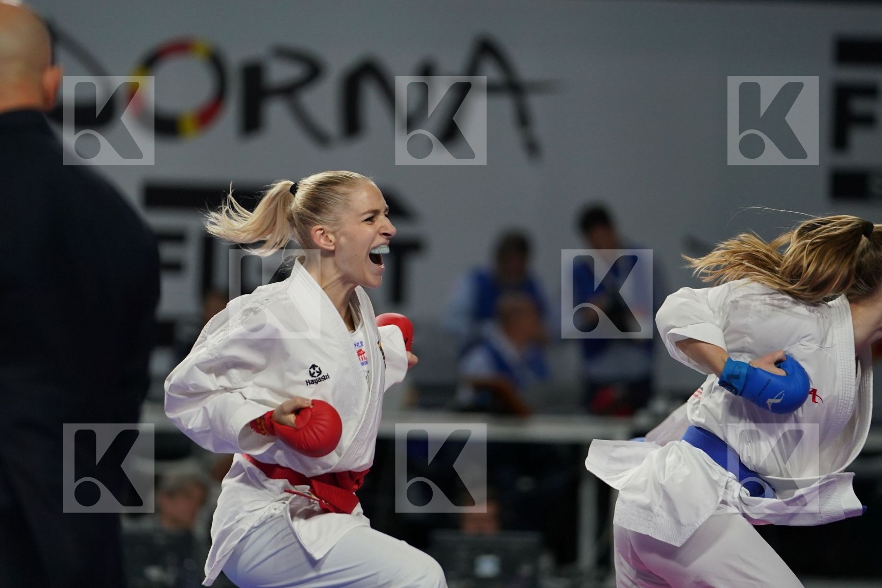 JANA BITSCH (GERMANY) vs DOROTA BANASZCZYK (POLAND) in Senior Kumite -55 Kg - Final bout