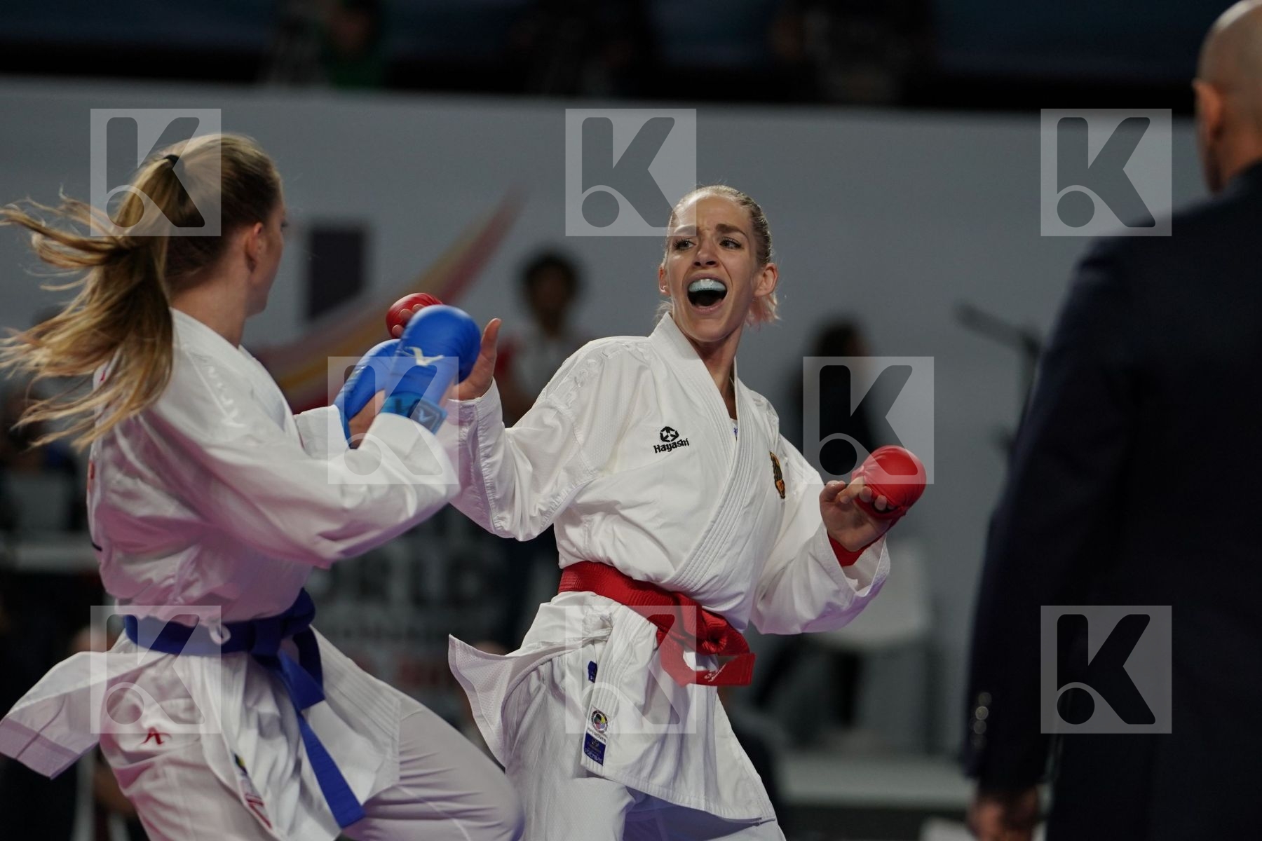 JANA BITSCH (GERMANY) vs DOROTA BANASZCZYK (POLAND) in Senior Kumite -55 Kg - Final bout