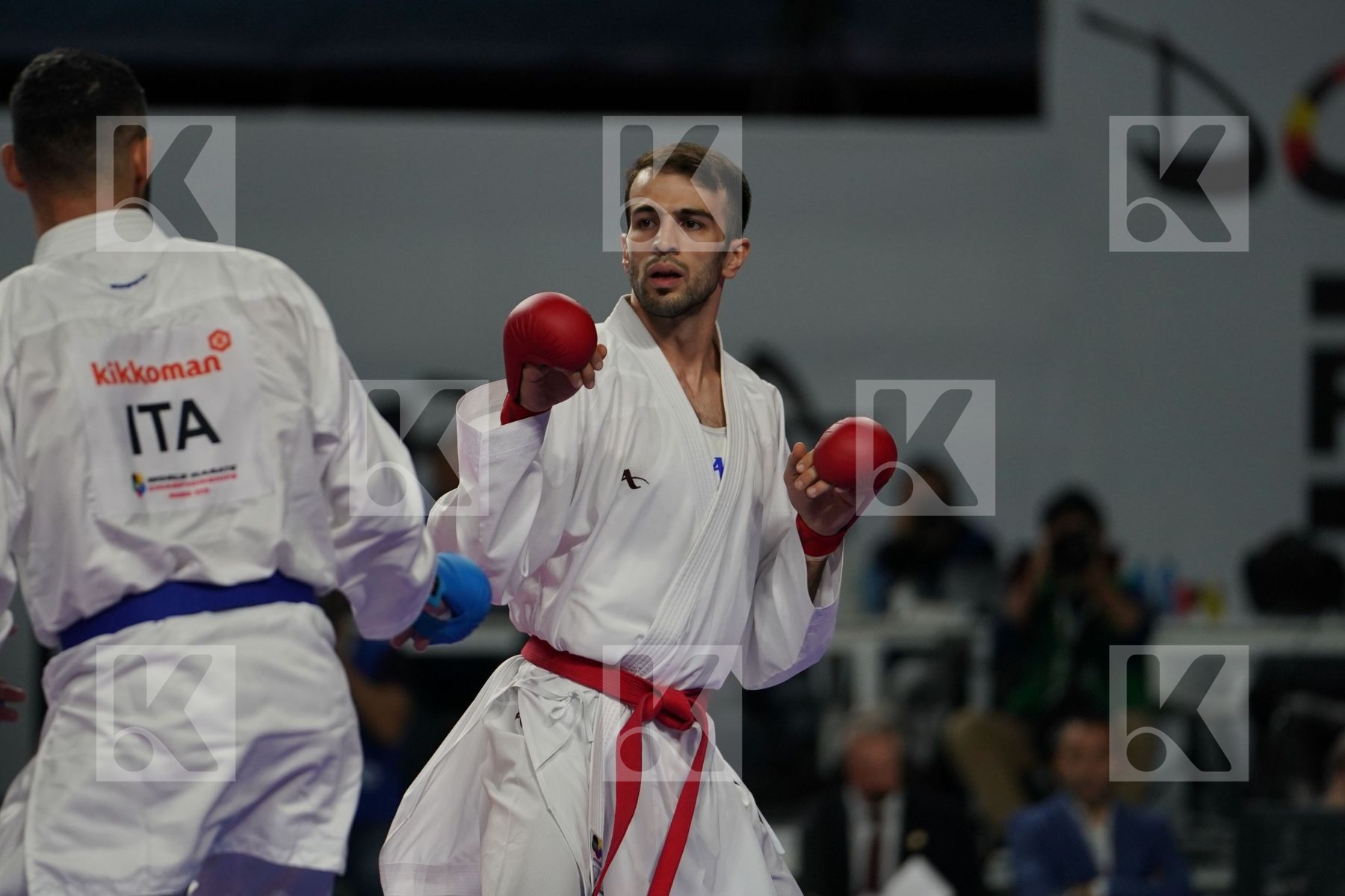 BAHMAN ASGARI GHONCHEH (ISLAMIC REPUBLIC OF IRAN) vs LUIGI BUSA (ITALY) in Senior Kumite Ð 75 Kg - Final bout