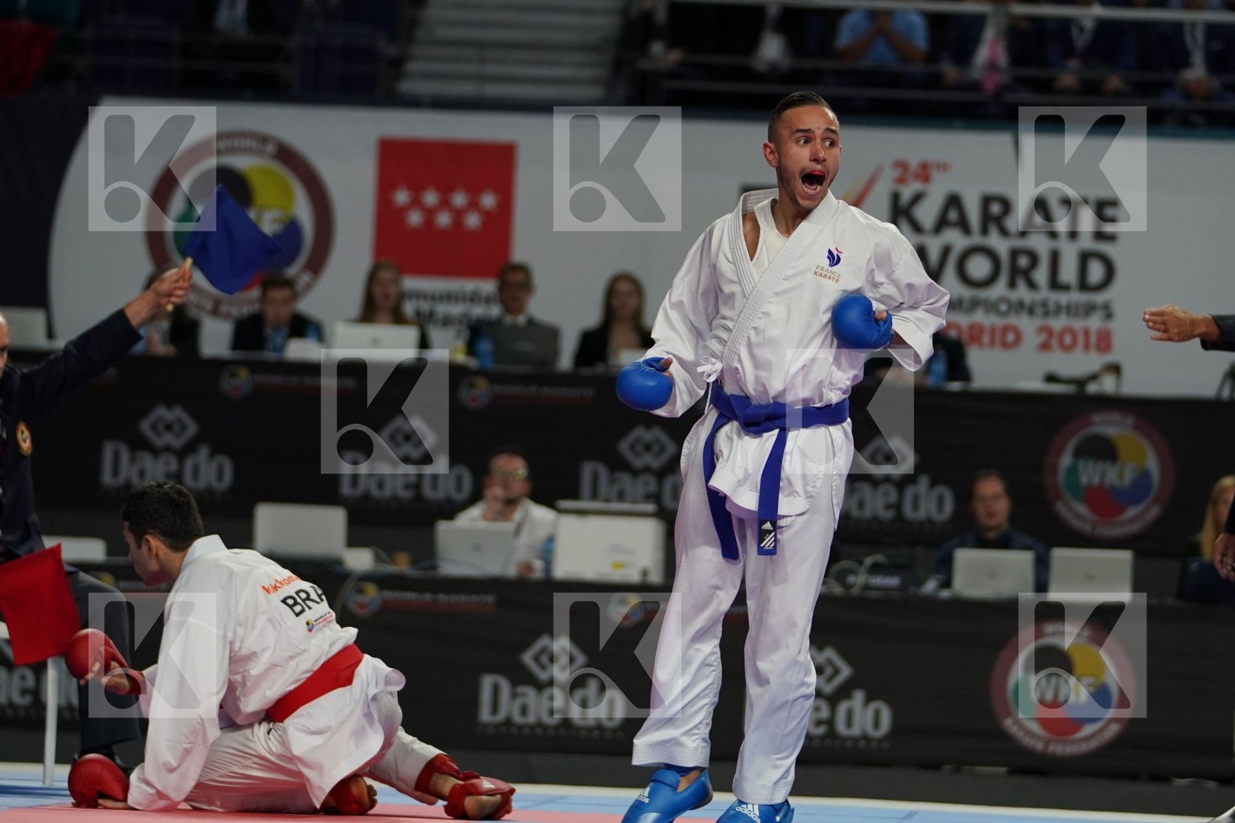 VINICIUS FIGUEIRA (BRAZIL) vs STEVEN DACOSTA (FRANCE) in Senior Kumite -67 Kg - Final bout
