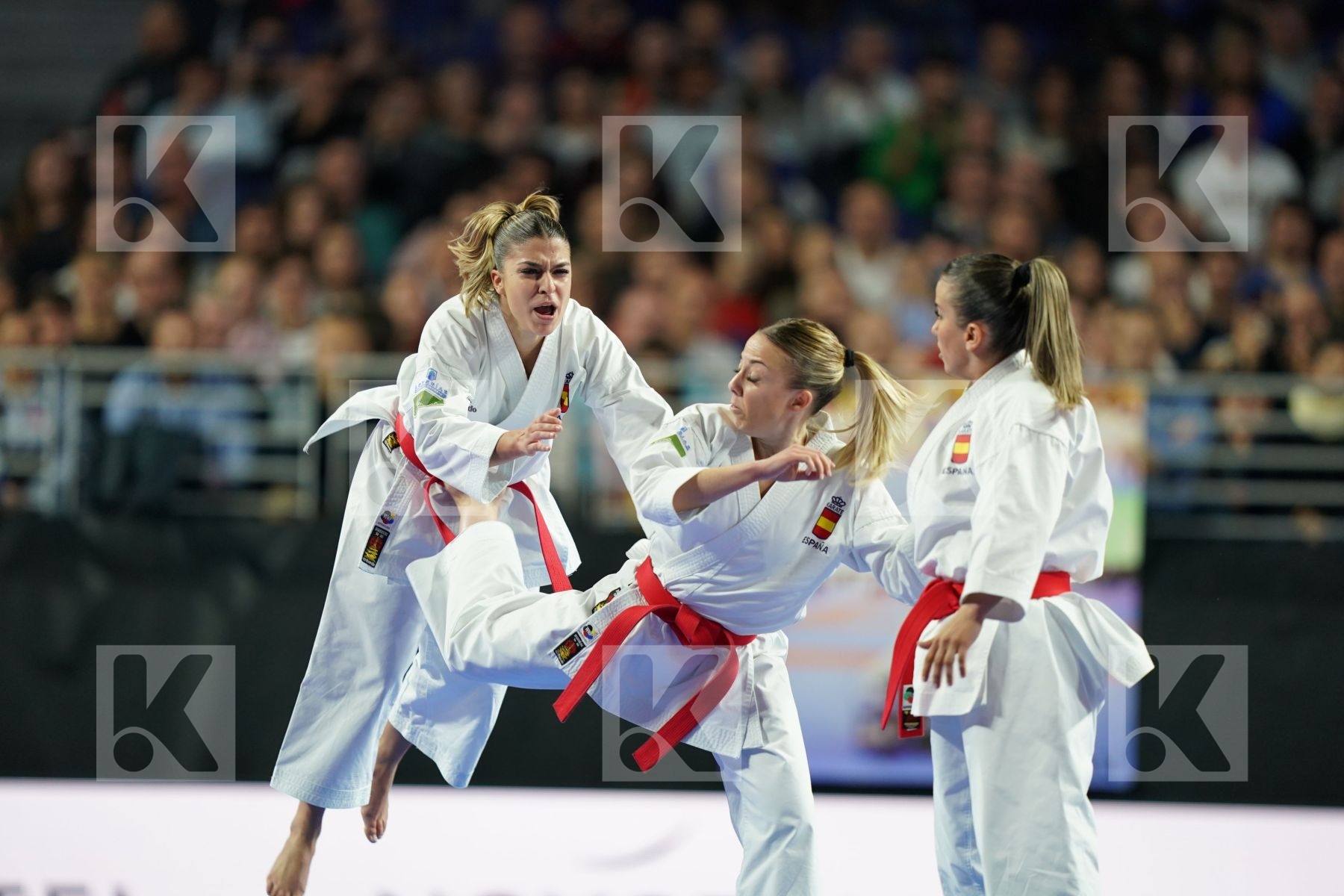 SPAIN(GARCIA LOZANO, RODRIGUEZ ENCABO, ROY RUBIO) in Senior Team Female Kata - Final bout