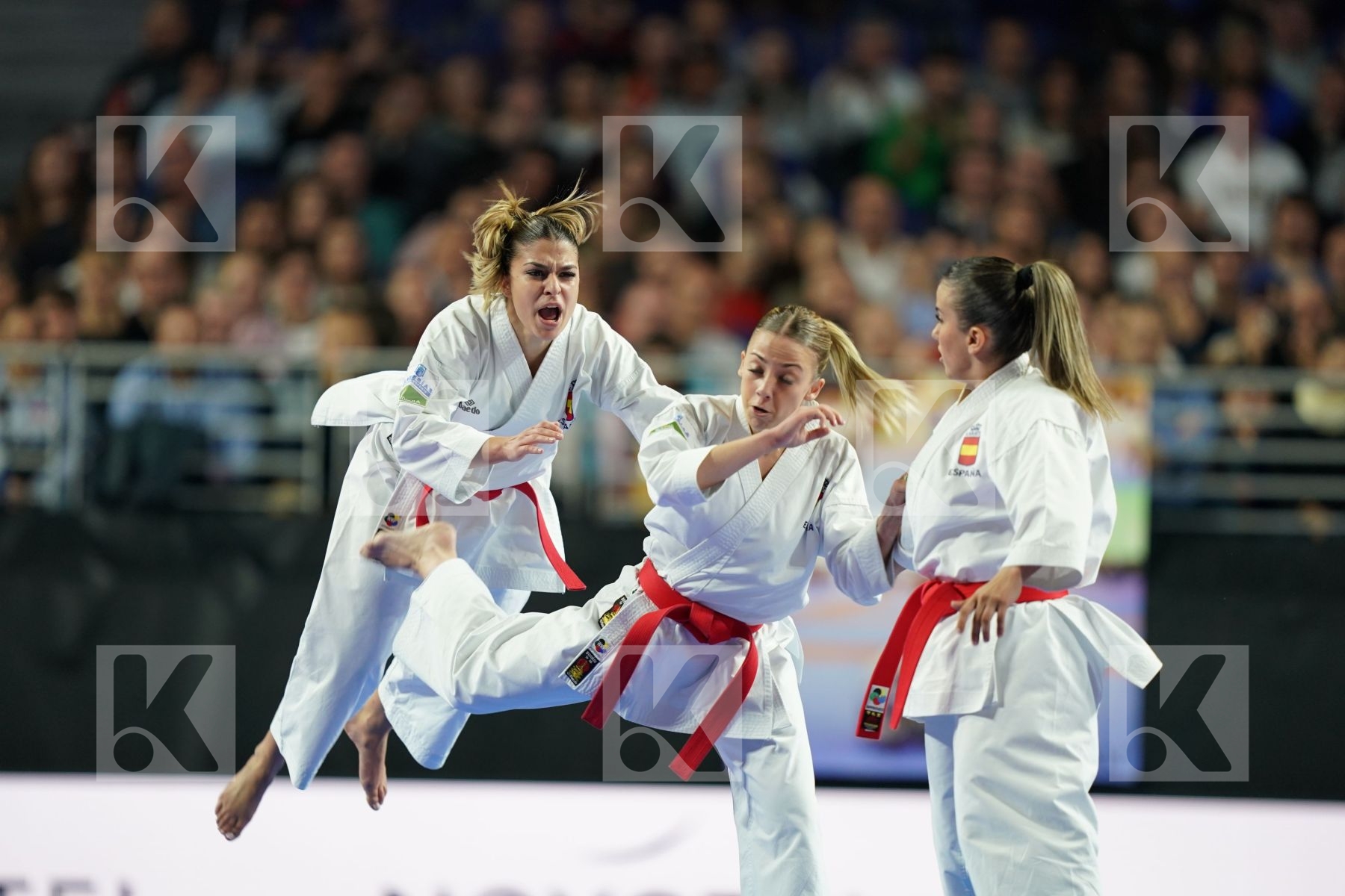 SPAIN(GARCIA LOZANO, RODRIGUEZ ENCABO, ROY RUBIO) in Senior Team Female Kata - Final bout