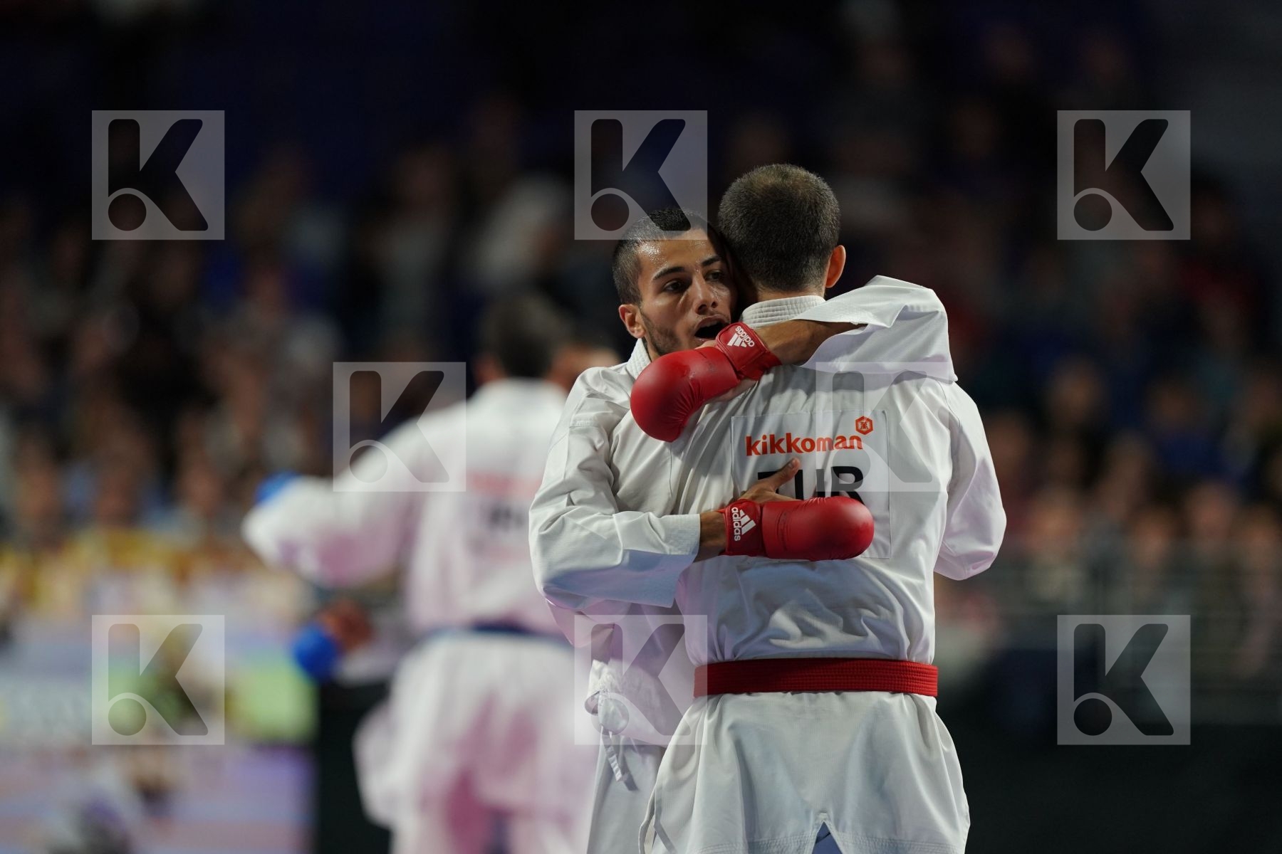 TURKEY (AKTAS, ELTEMUR, GOK, KAPTAN, OZER, UYGUR, YAMANOGLU) vs IRAN (ABAZARI, ASGARI GHONCHEH, ASIABARI, GANJZADEH, HEYDARI, KHODABAKHSHI, POORSHAB) in Senior Team Male Kumite - Final bout