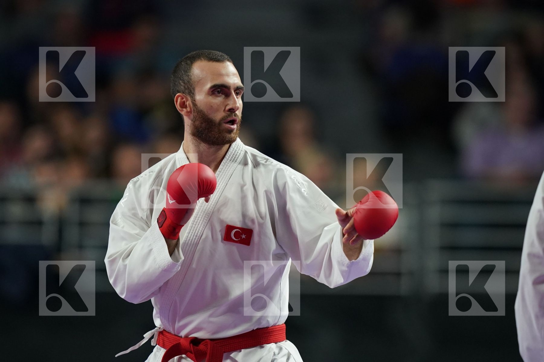 TURKEY (AKTAS, ELTEMUR, GOK, KAPTAN, OZER, UYGUR, YAMANOGLU) vs IRAN (ABAZARI, ASGARI GHONCHEH, ASIABARI, GANJZADEH, HEYDARI, KHODABAKHSHI, POORSHAB) in Senior Team Male Kumite - Final bout