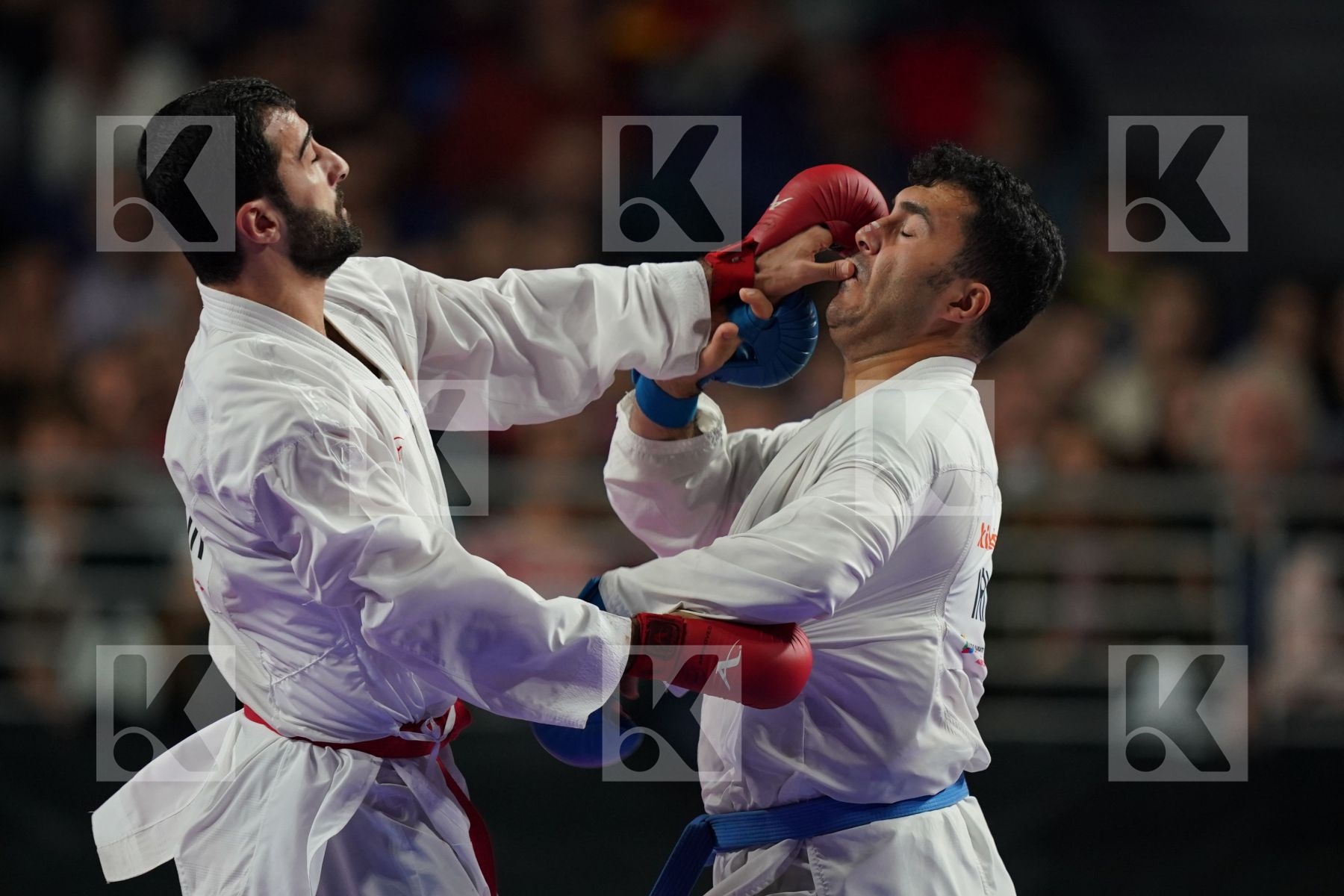 TURKEY (AKTAS, ELTEMUR, GOK, KAPTAN, OZER, UYGUR, YAMANOGLU) vs IRAN (ABAZARI, ASGARI GHONCHEH, ASIABARI, GANJZADEH, HEYDARI, KHODABAKHSHI, POORSHAB) in Senior Team Male Kumite - Final bout