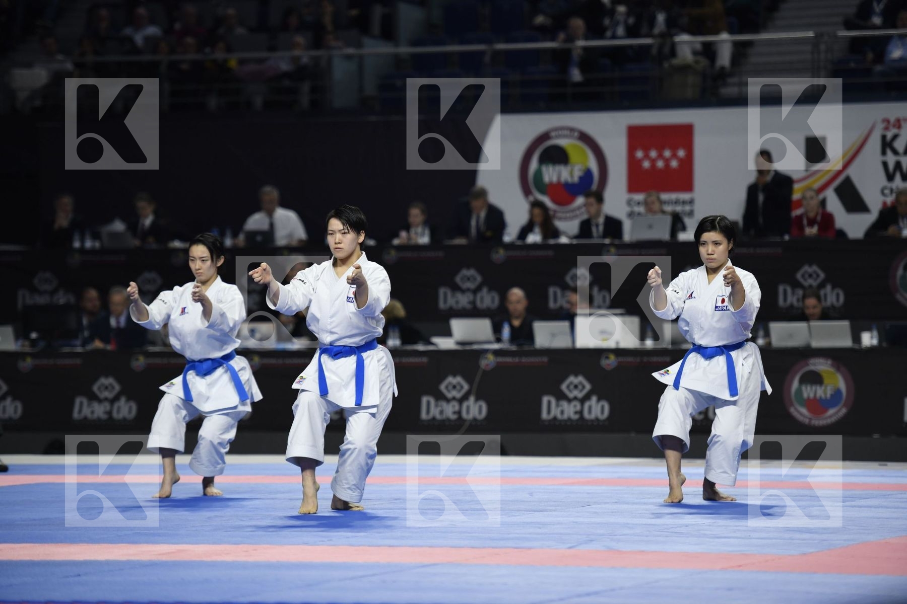 SPAIN (GARCIA LOZANO, RODRIGUEZ ENCABO, ROY RUBIO) vs JAPAN (ISHIBASHI, MUGIYAMA, TAIRA) in Senior Team Female Kata - Final bout