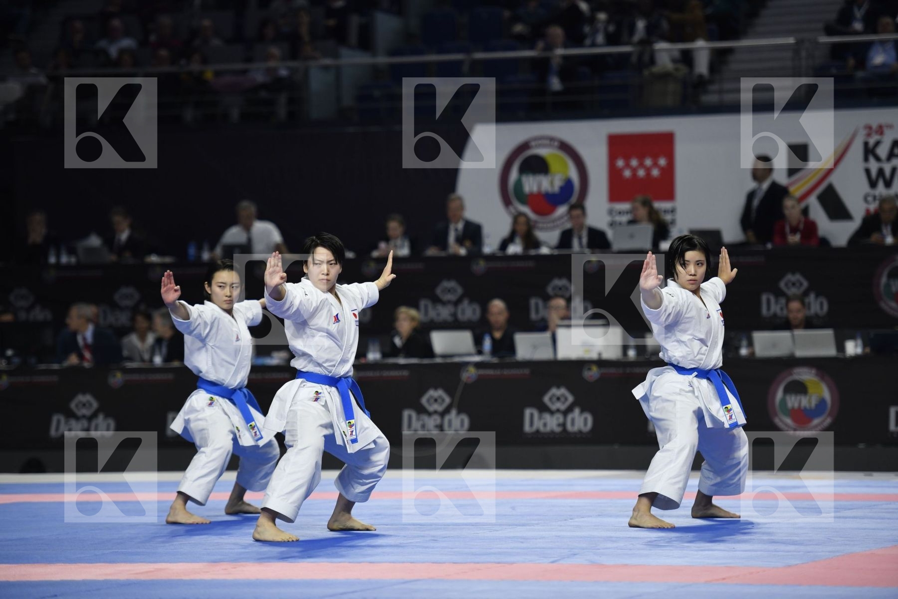 SPAIN (GARCIA LOZANO, RODRIGUEZ ENCABO, ROY RUBIO) vs JAPAN (ISHIBASHI, MUGIYAMA, TAIRA) in Senior Team Female Kata - Final bout