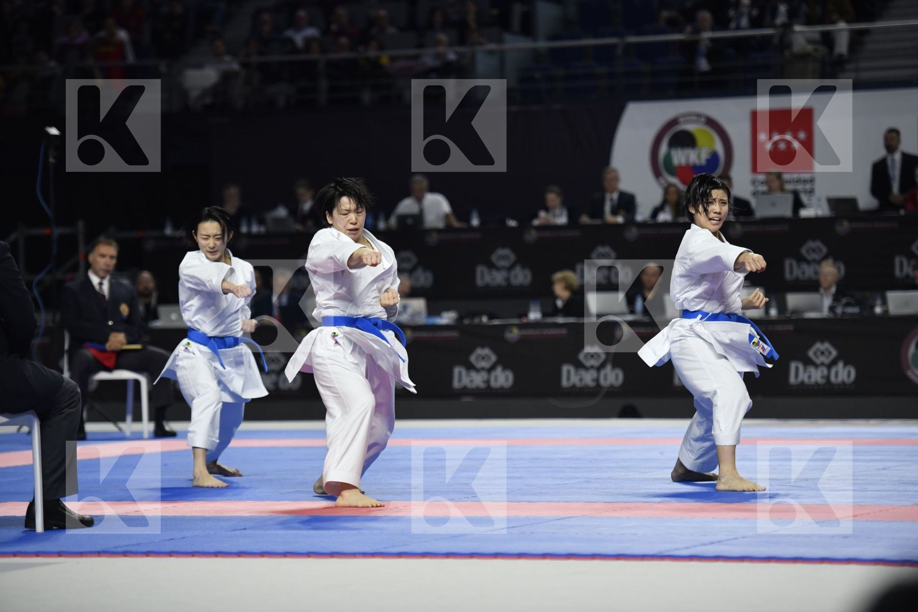 SPAIN (GARCIA LOZANO, RODRIGUEZ ENCABO, ROY RUBIO) vs JAPAN (ISHIBASHI, MUGIYAMA, TAIRA) in Senior Team Female Kata - Final bout