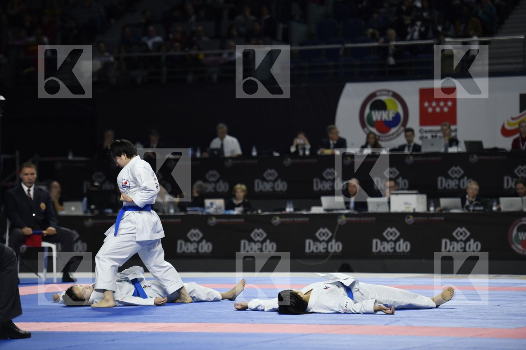 SPAIN (GARCIA LOZANO, RODRIGUEZ ENCABO, ROY RUBIO) vs JAPAN (ISHIBASHI, MUGIYAMA, TAIRA) in Senior Team Female Kata - Final bout