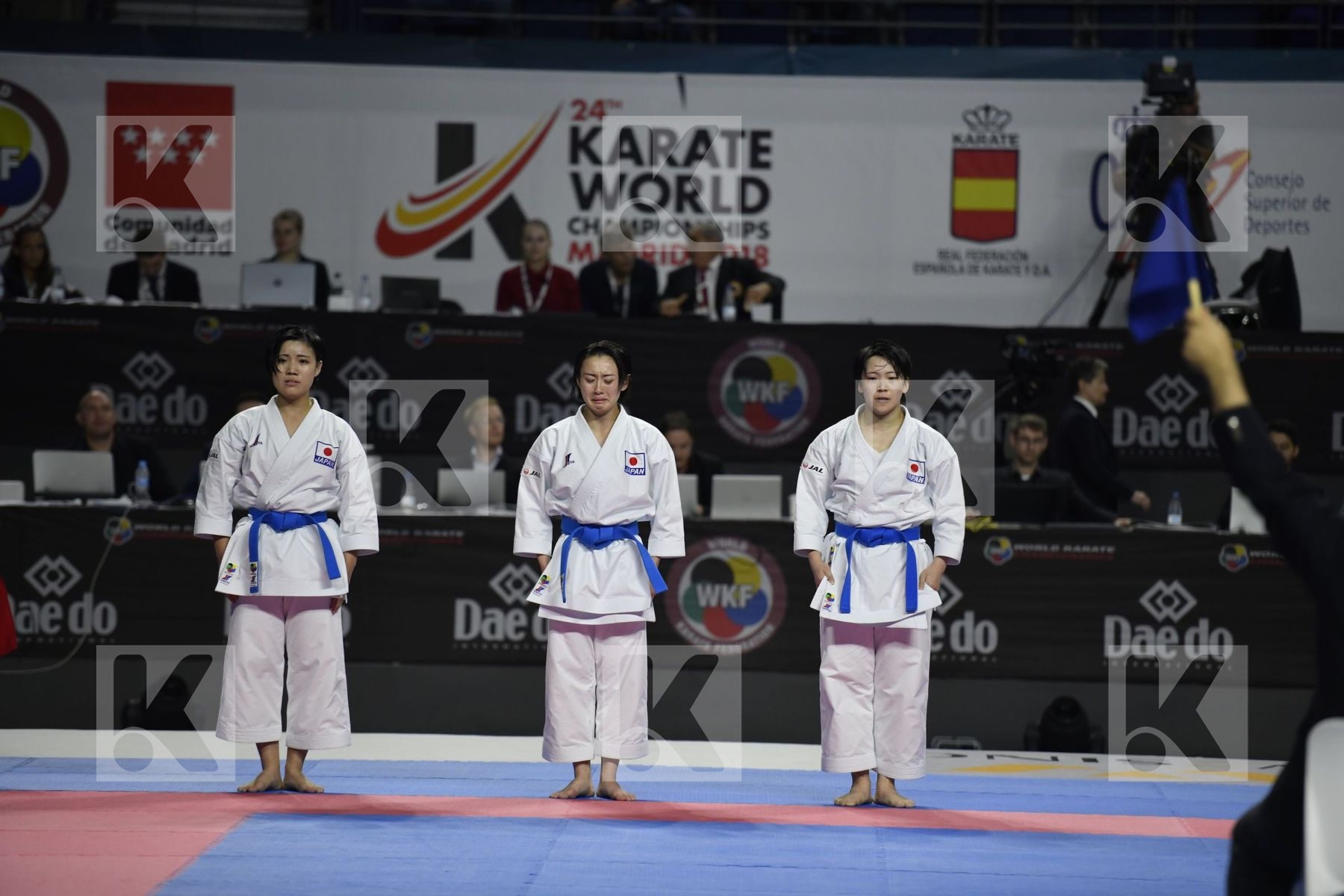 SPAIN (GARCIA LOZANO, RODRIGUEZ ENCABO, ROY RUBIO) vs JAPAN (ISHIBASHI, MUGIYAMA, TAIRA) in Senior Team Female Kata - Final bout