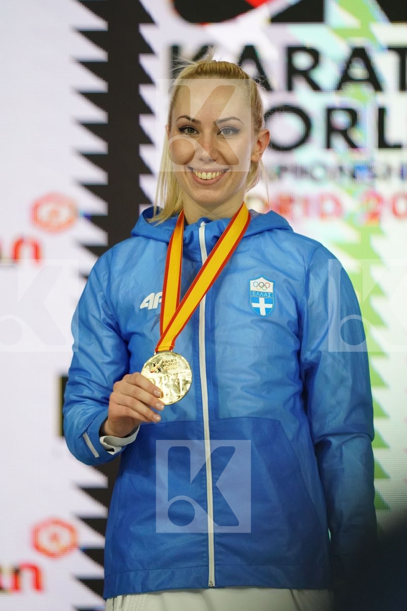 ELENI CHATZILIADOU (GREECE) in Senior Kumite 68+ Kg - Podium ceremony