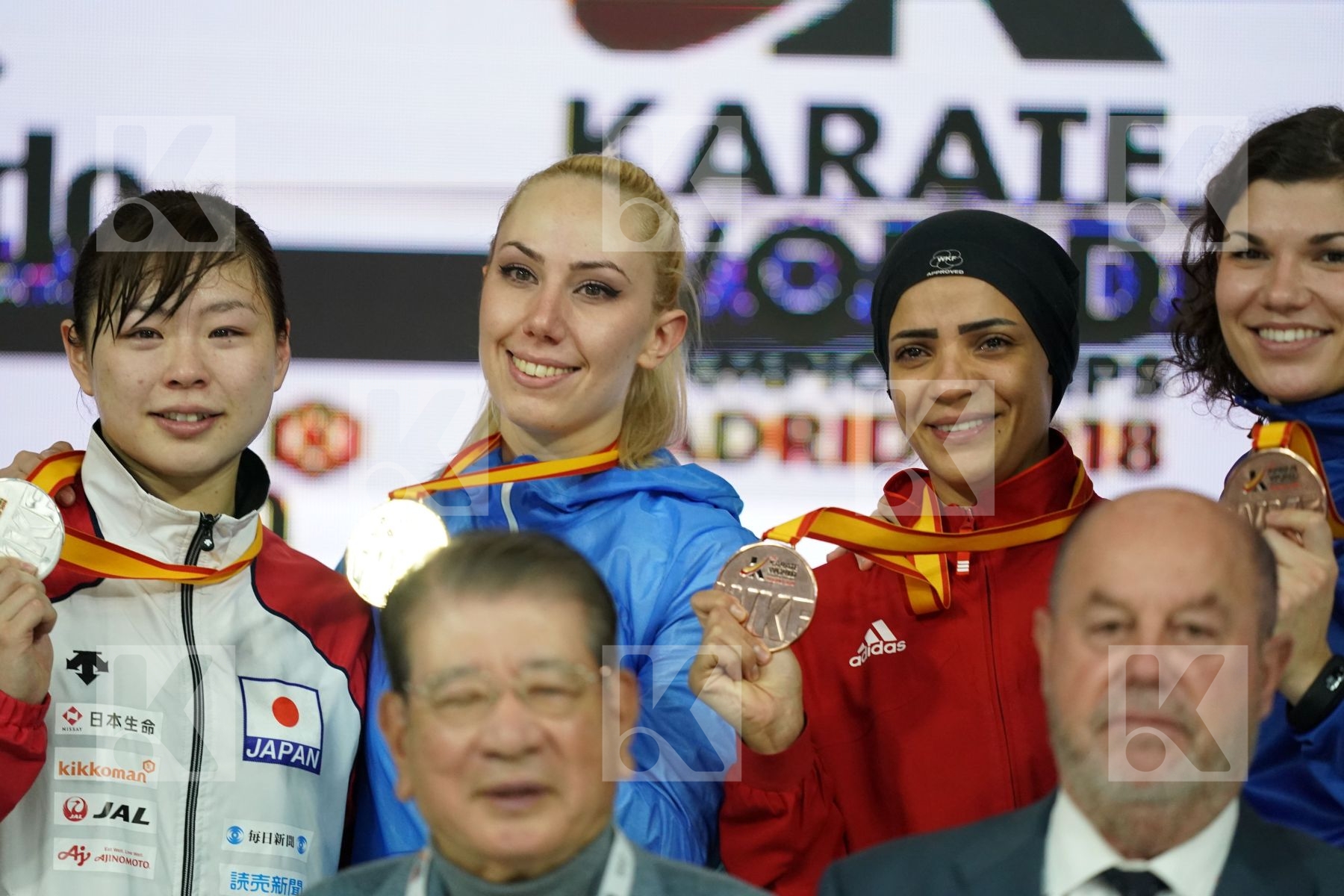 ELENI CHATZILIADOU (GREECE) in Senior Kumite 68+ Kg - Podium ceremony