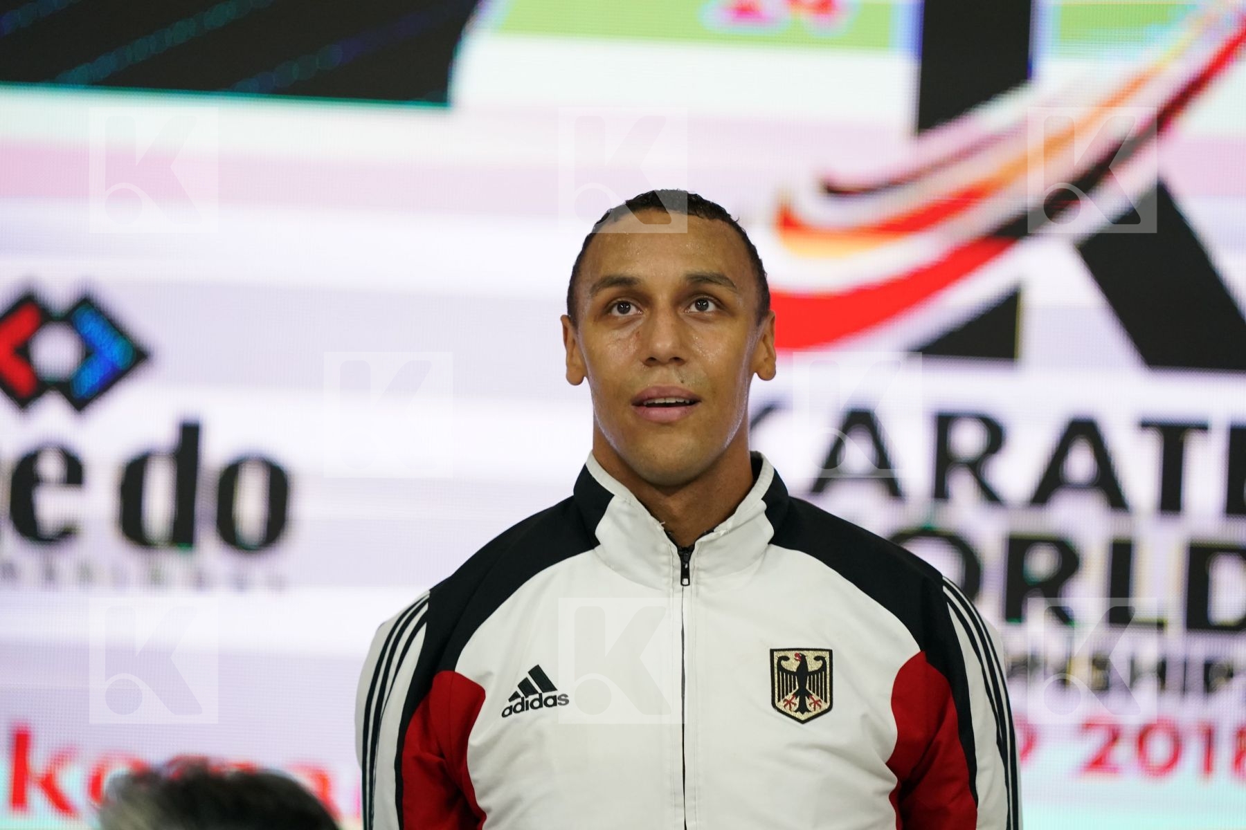 JONATHAN HORNE (GERMANY) in Senior Kumite 84+ Kg - Podium ceremony