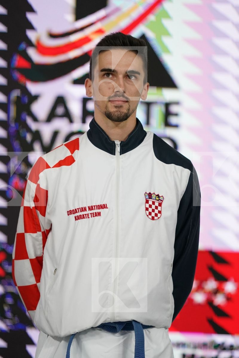 IVAN KVESIC (CROATIA) in Senior Kumite Ð 84 Kg - Podium ceremony