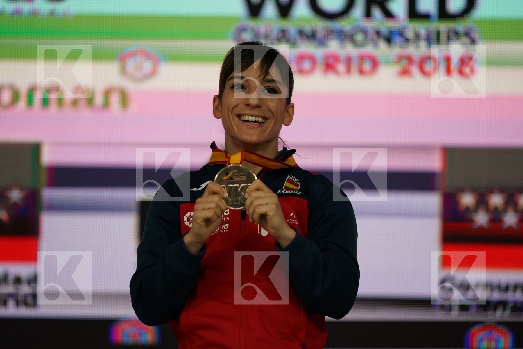 SANDRA SANCHEZ JAIME (SPAIN) in Senior Female Kata - Podium ceremony